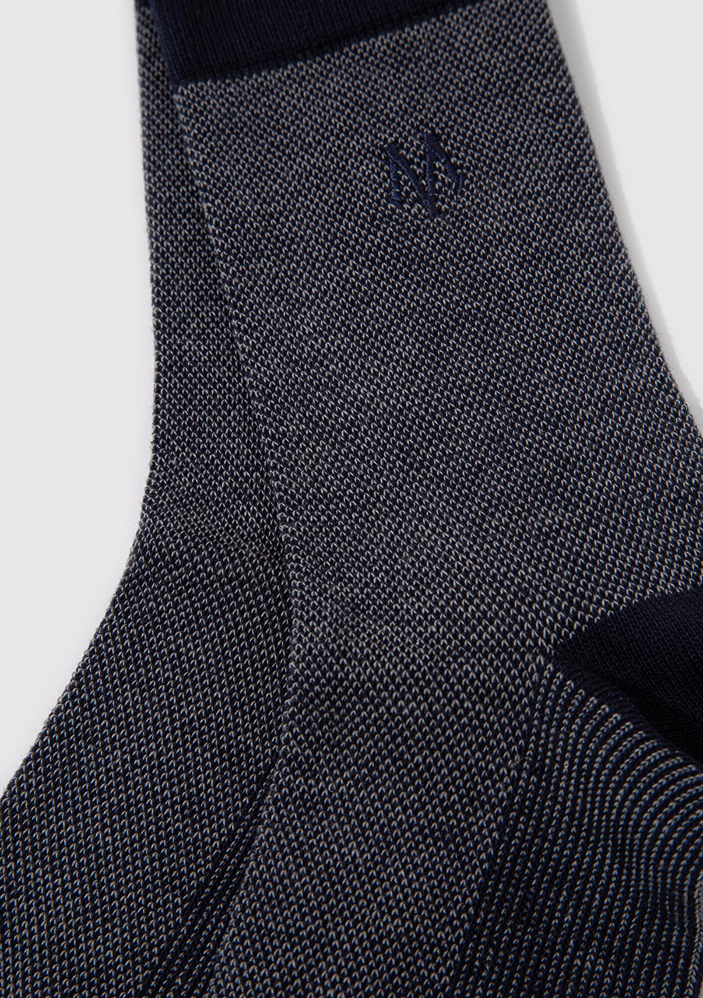 Mavi Mühür Logo Nakışlı Lacivert Soket Çorap 091760-28417