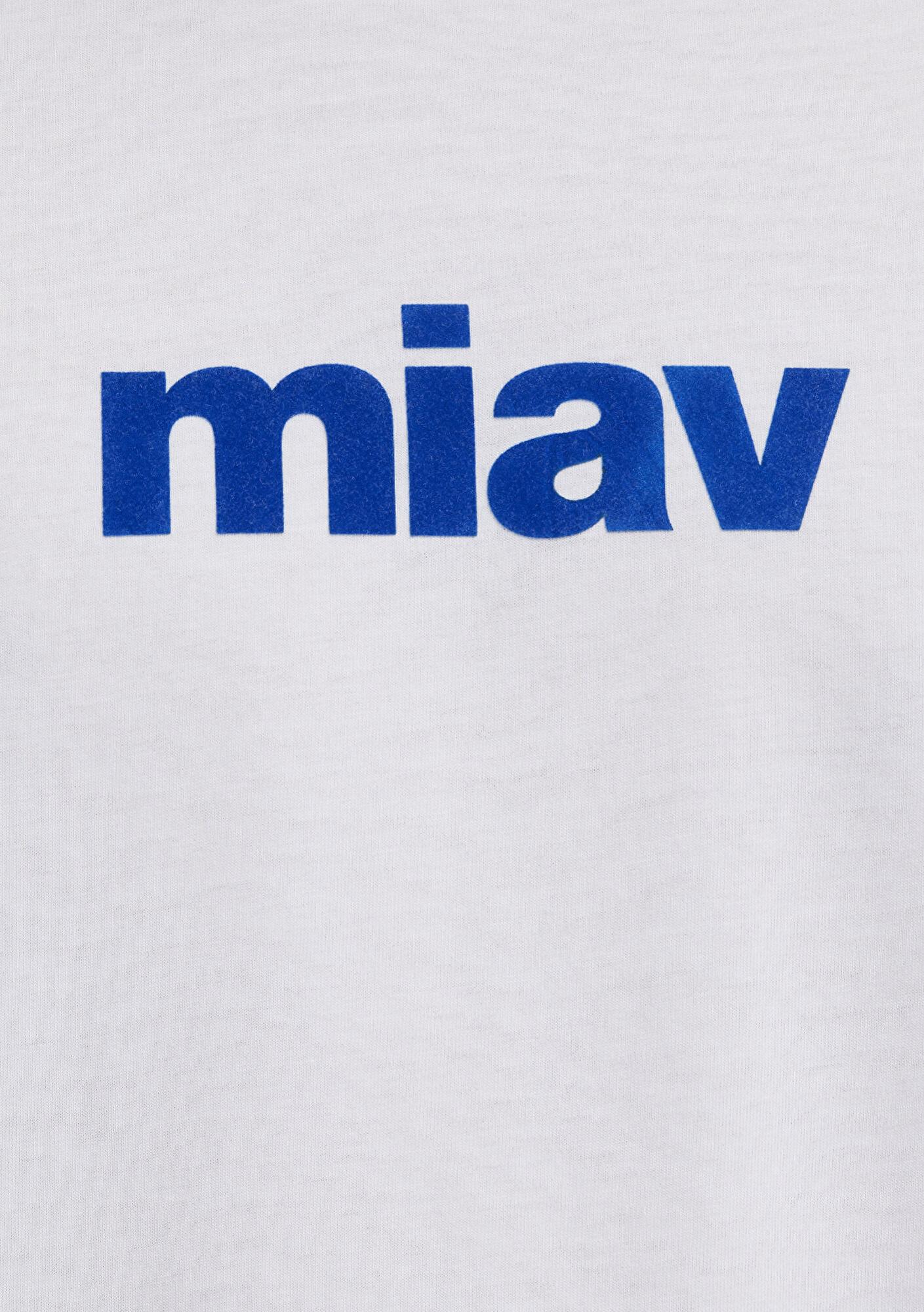 Mavi Miav Baskılı Beyaz Tişört Regular Fit / Normal Kesim 067153-620