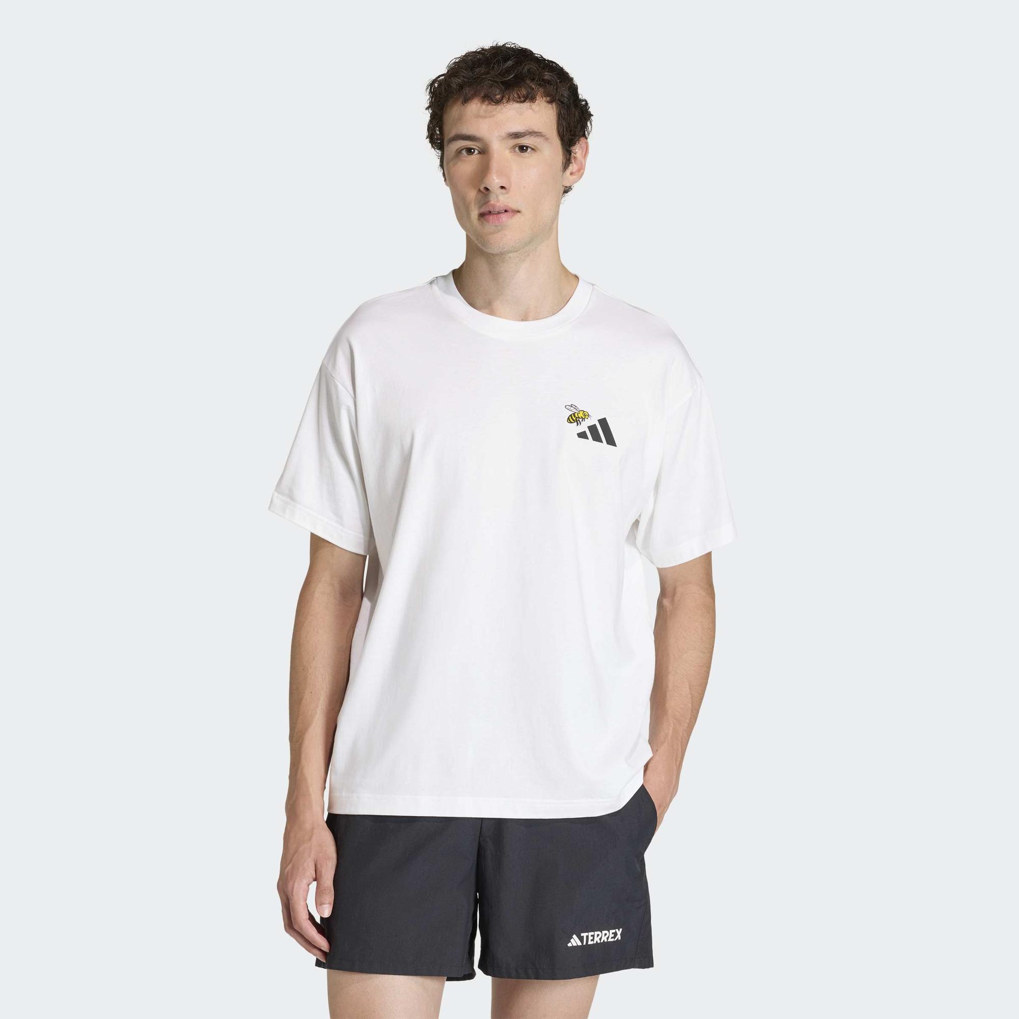 adidas Nature Yürüyüş Erkek Beyaz T-Shirt