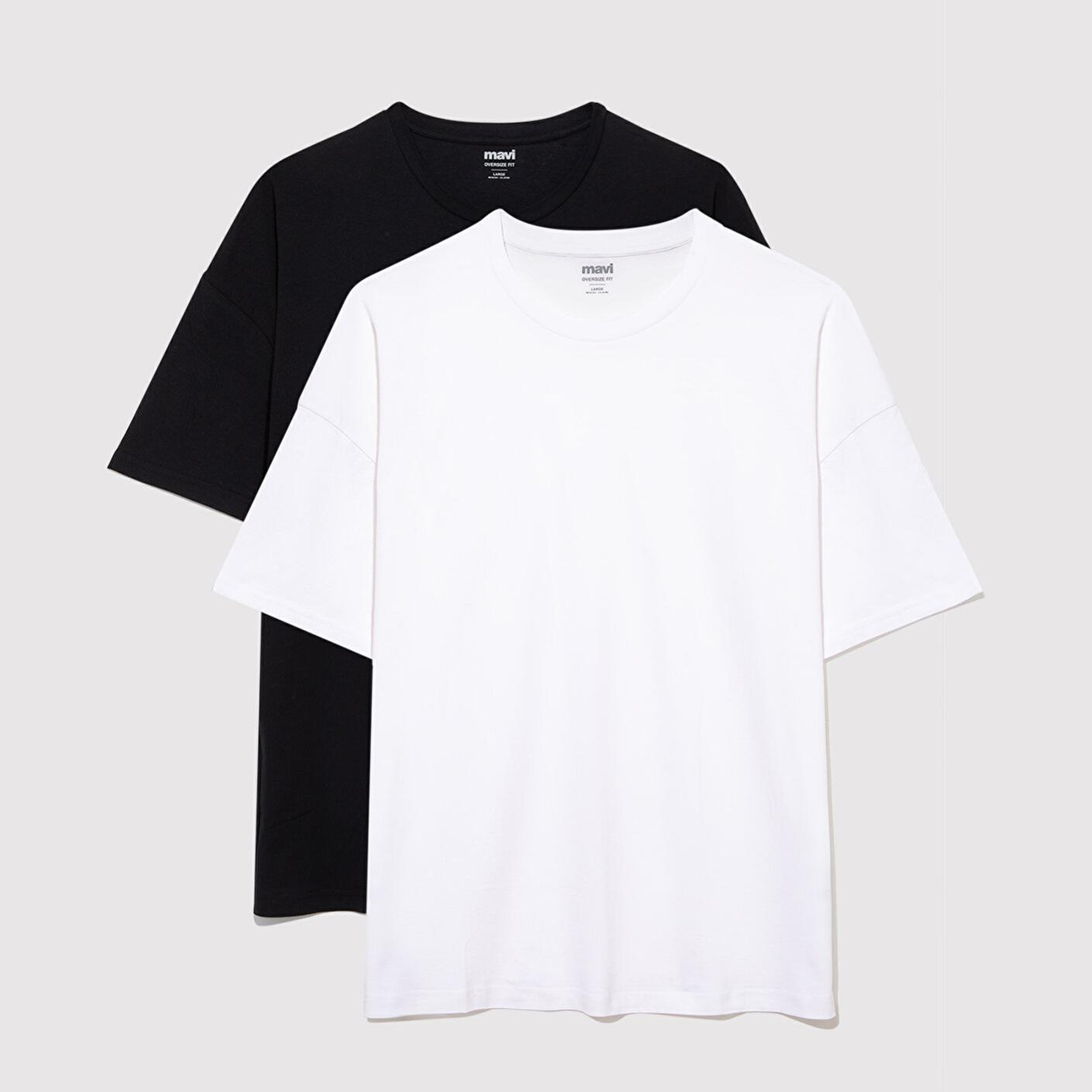 Mavi 2li Oversize Basic Tişört Oversize / Geniş Kesim 0612162-620