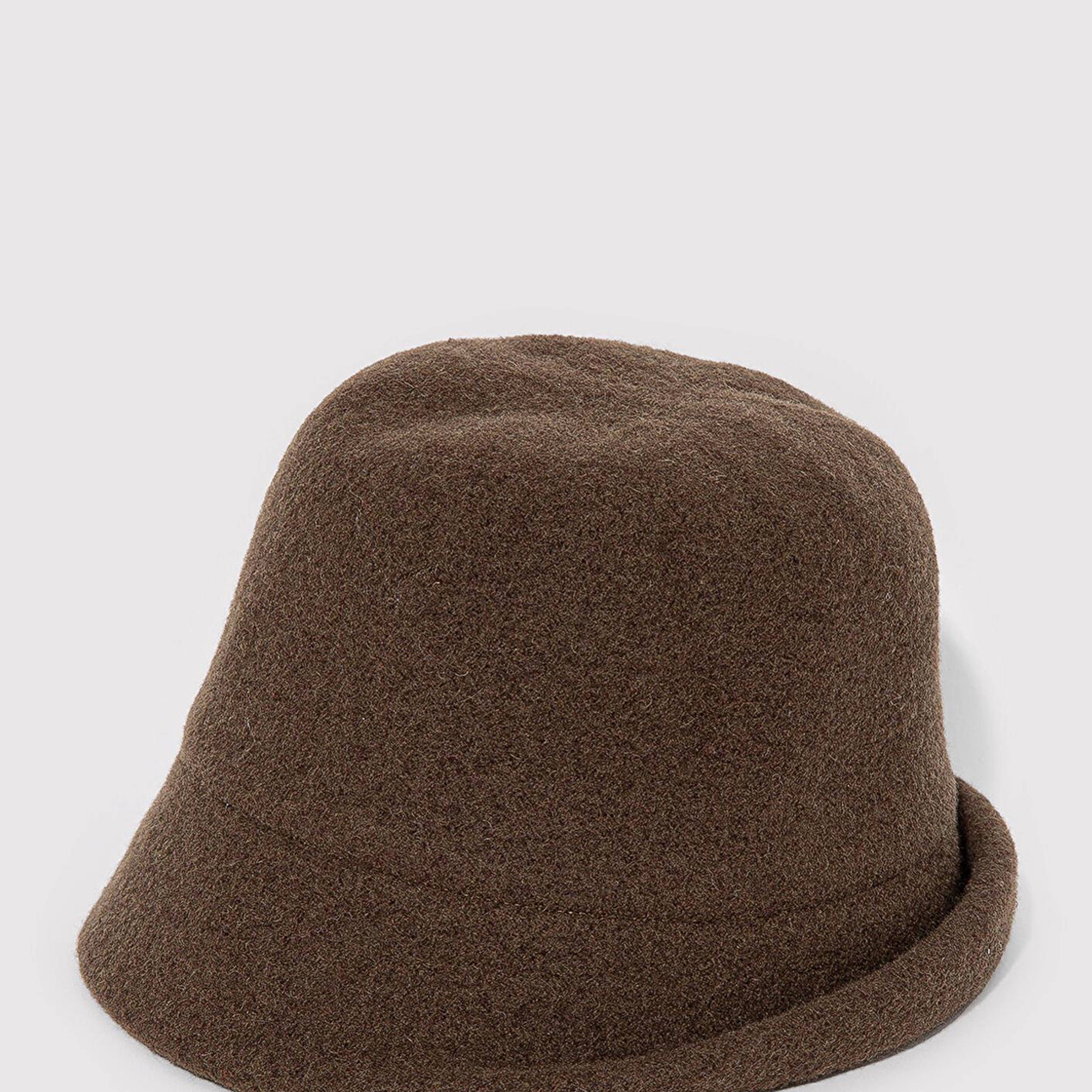 Mavi Kahverengi Yün Bucket Şapka 1911759-33198