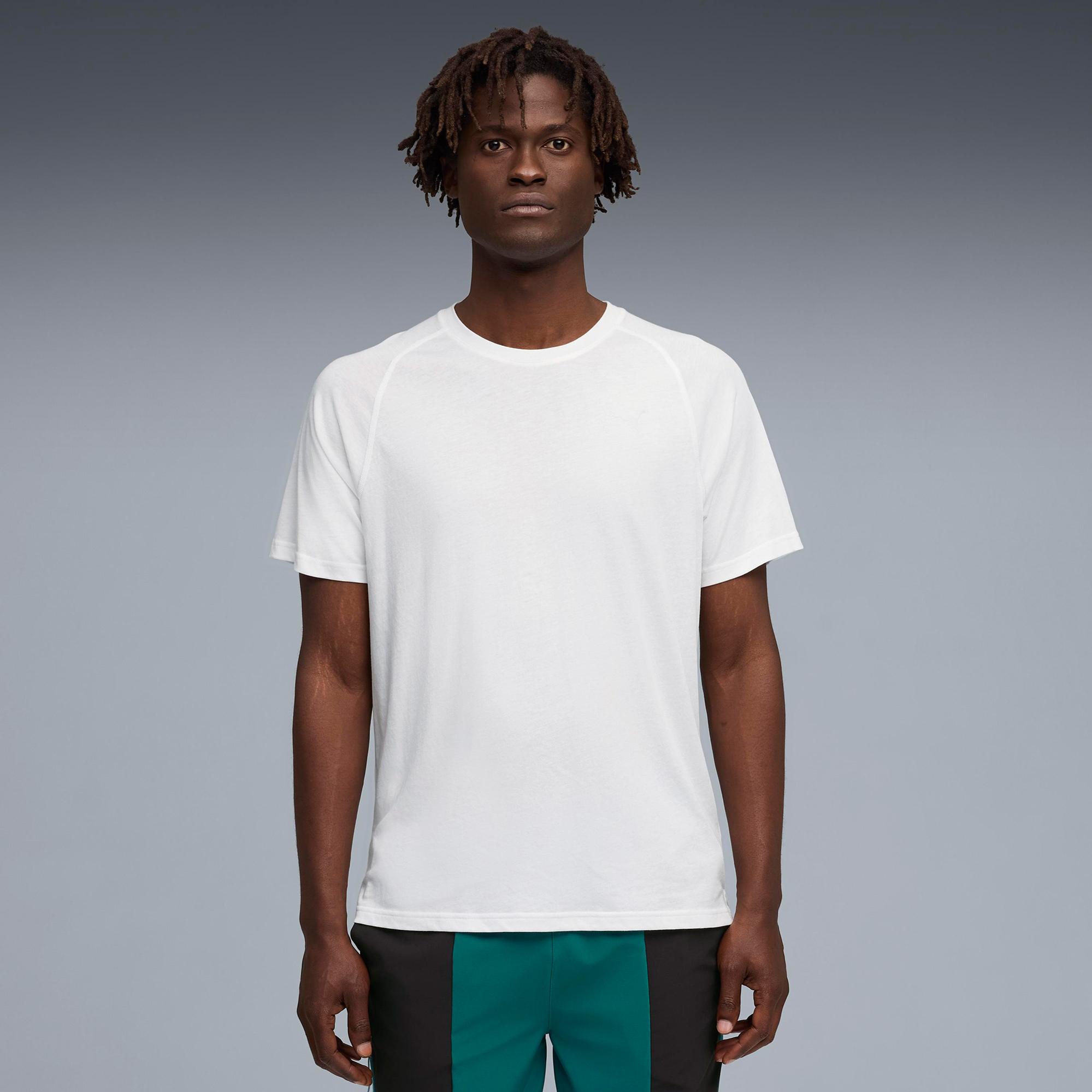 Puma Pwrtrain Triblend Erkek Beyaz Antrenman T-Shirt