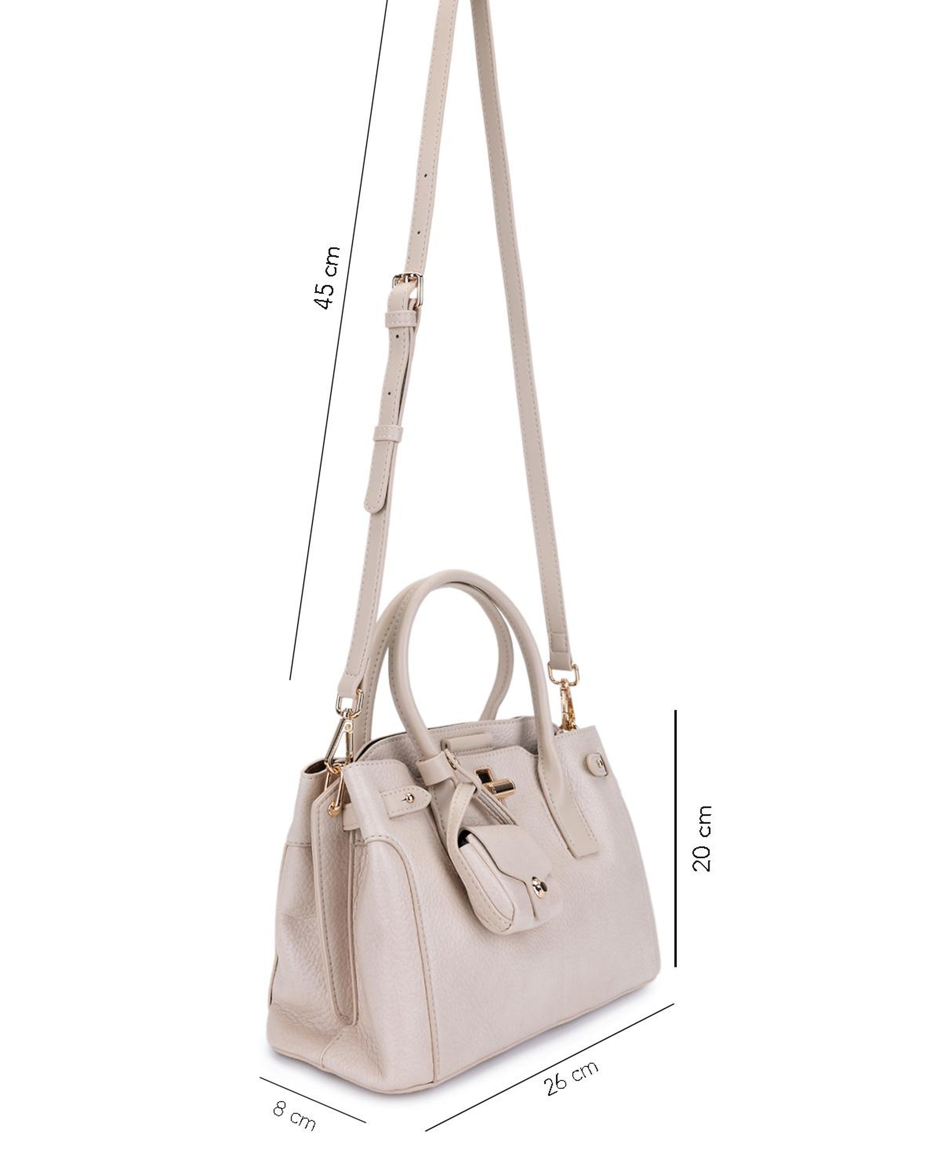 Tamer Tanca Kadın Suni Deri Bej El Çantası