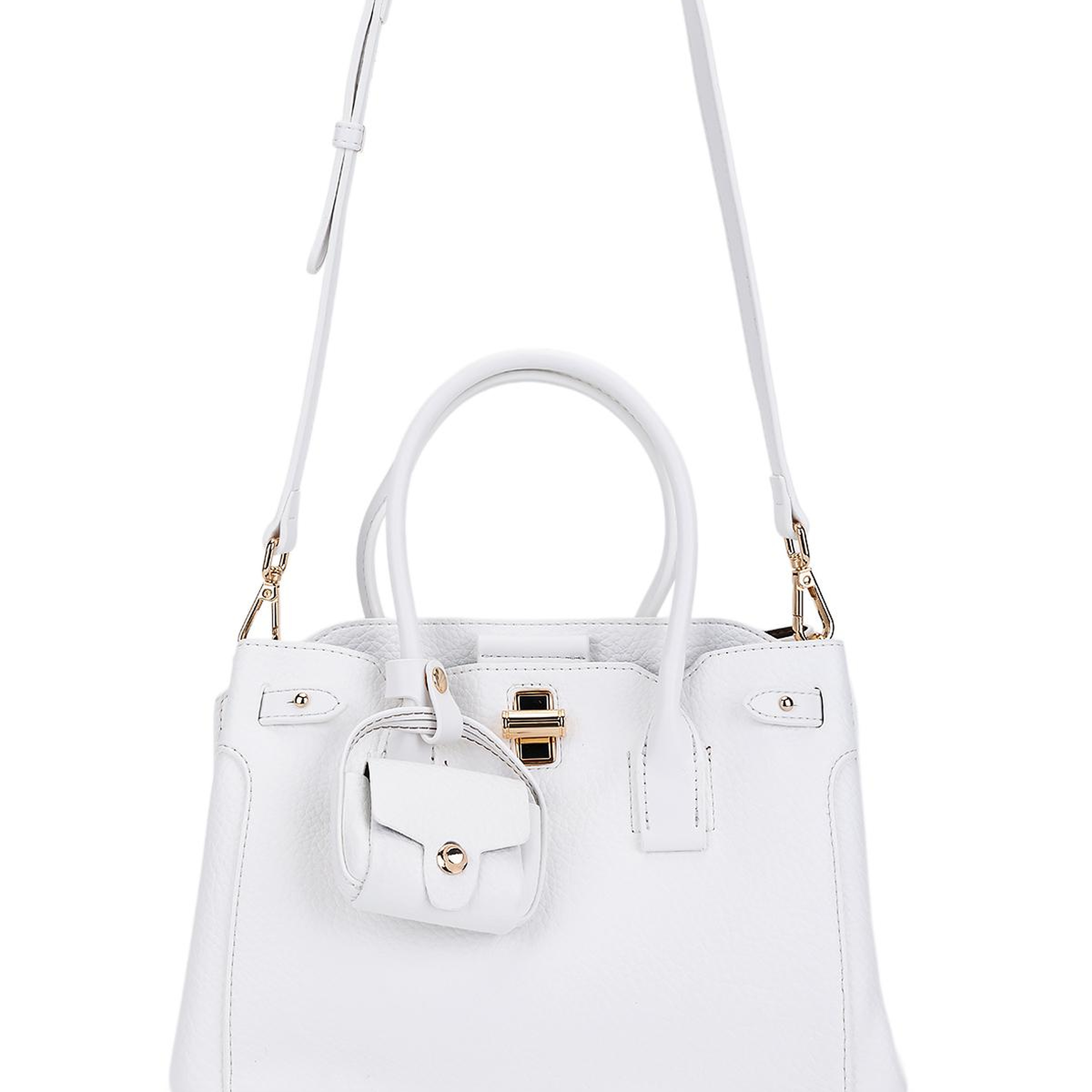 Tamer Tanca Kadın Suni Deri Beyaz El Çantası