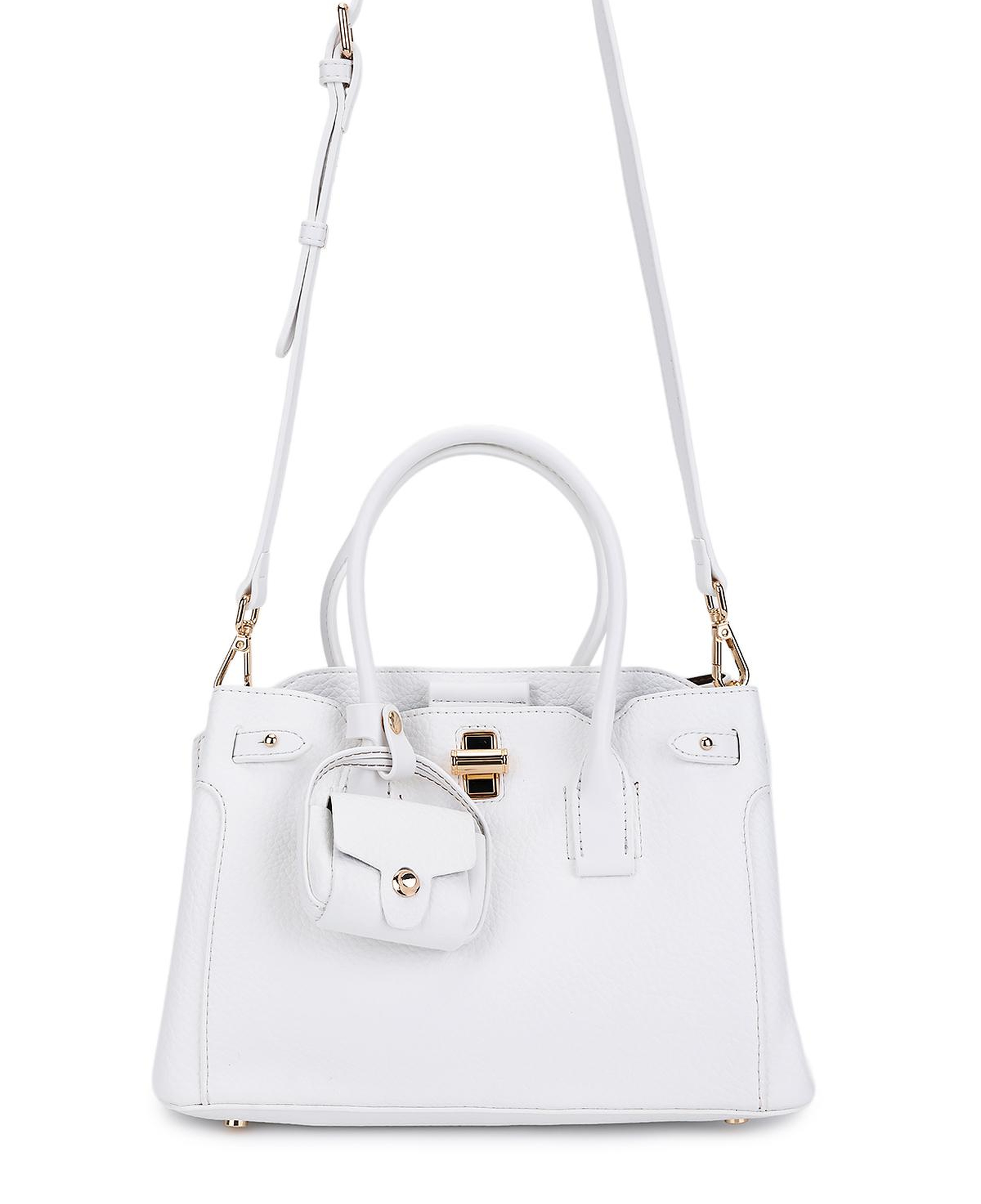 Tamer Tanca Kadın Suni Deri Beyaz El Çantası