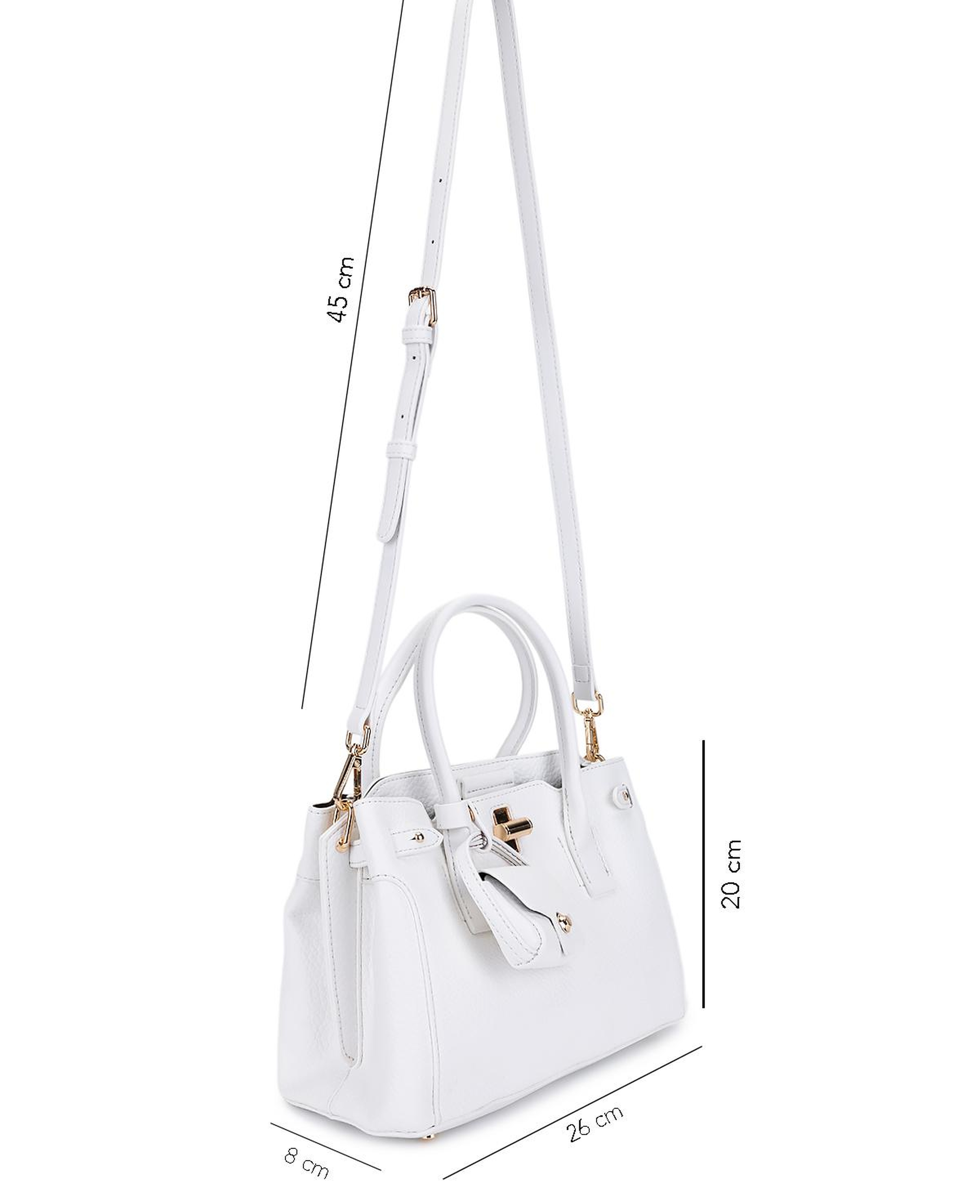 Tamer Tanca Kadın Suni Deri Beyaz El Çantası