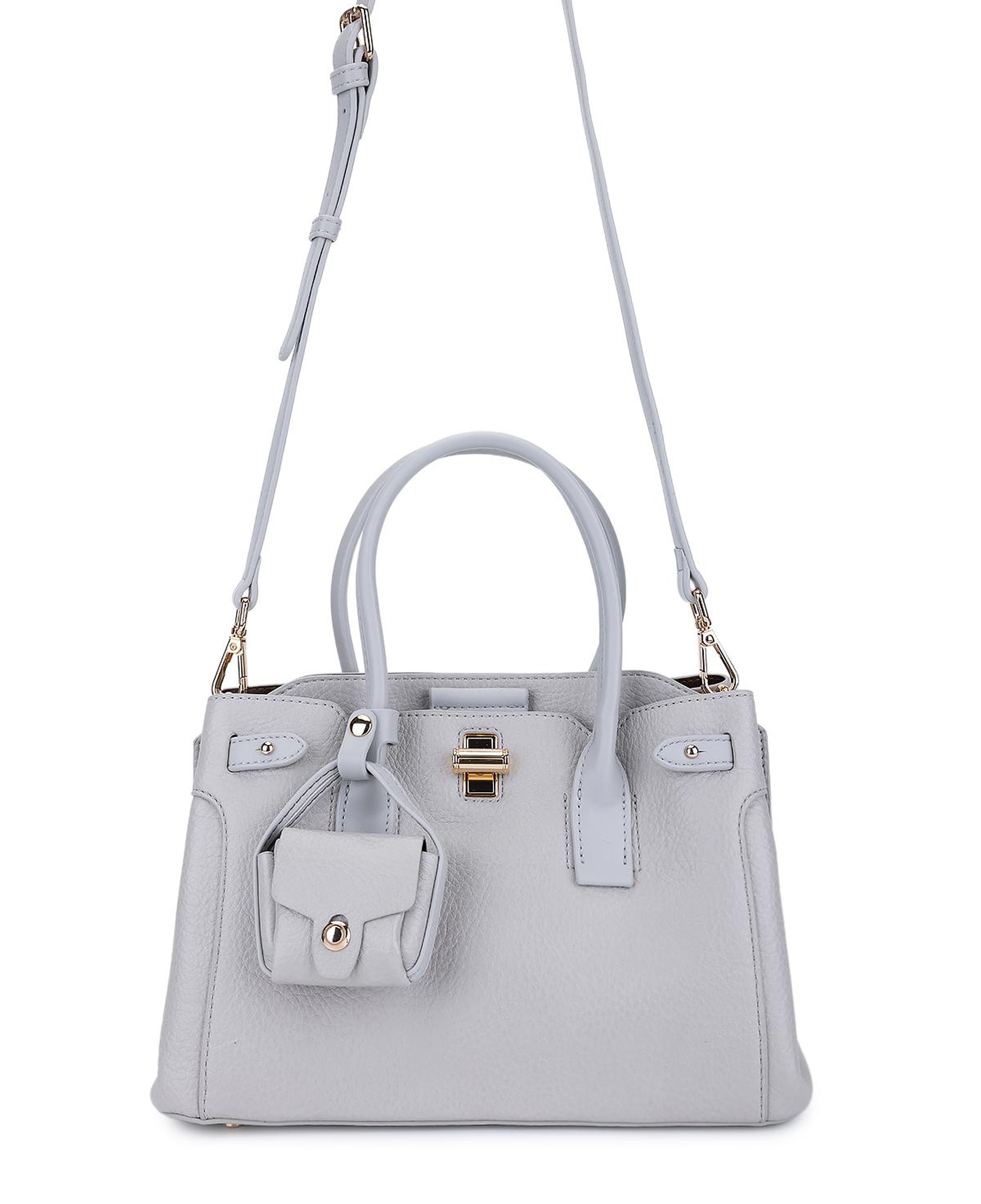 Tamer Tanca Kadın Suni Deri Gri El Çantası