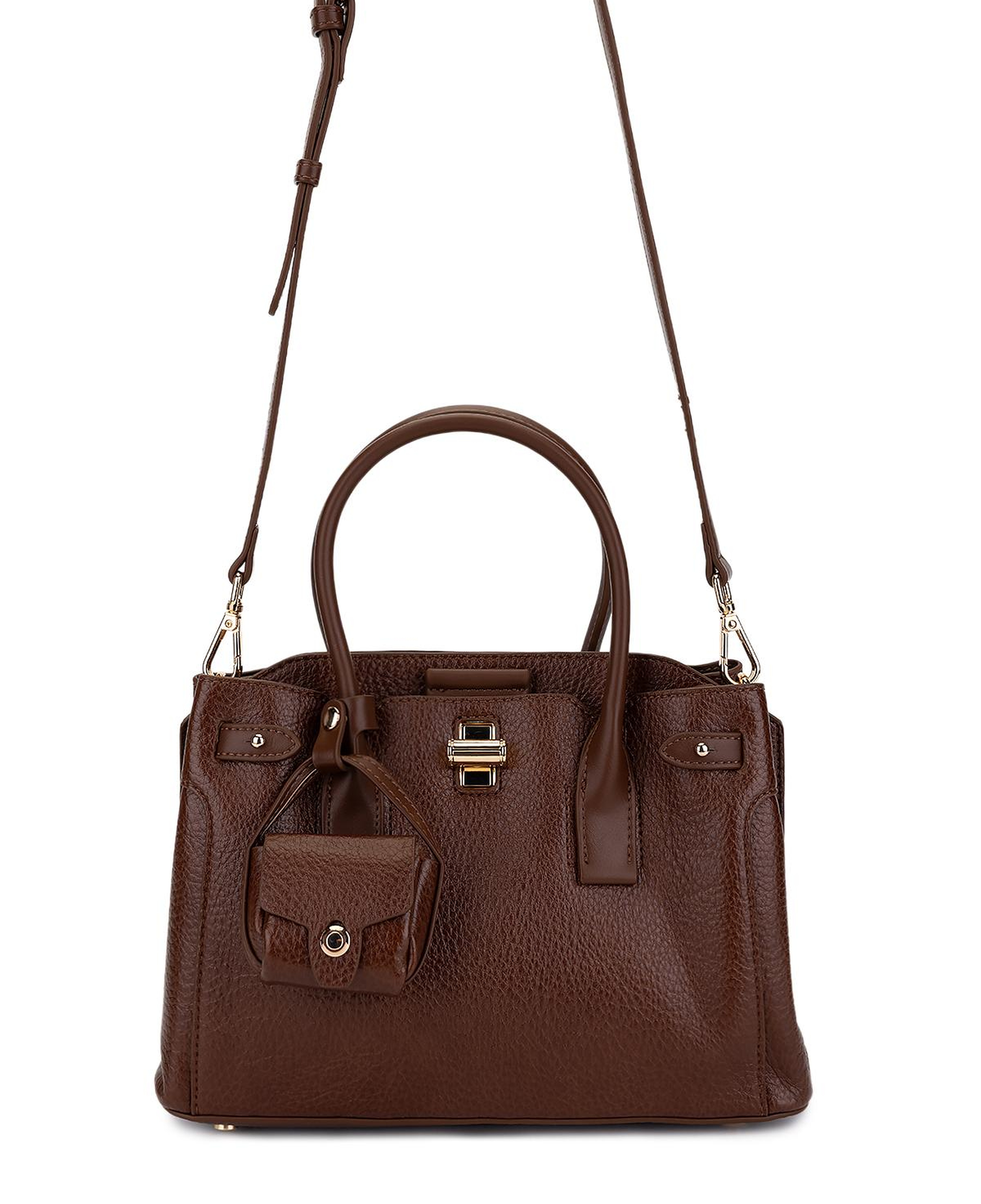 Tamer Tanca Kadın Suni Deri Kahverengi El Çantası