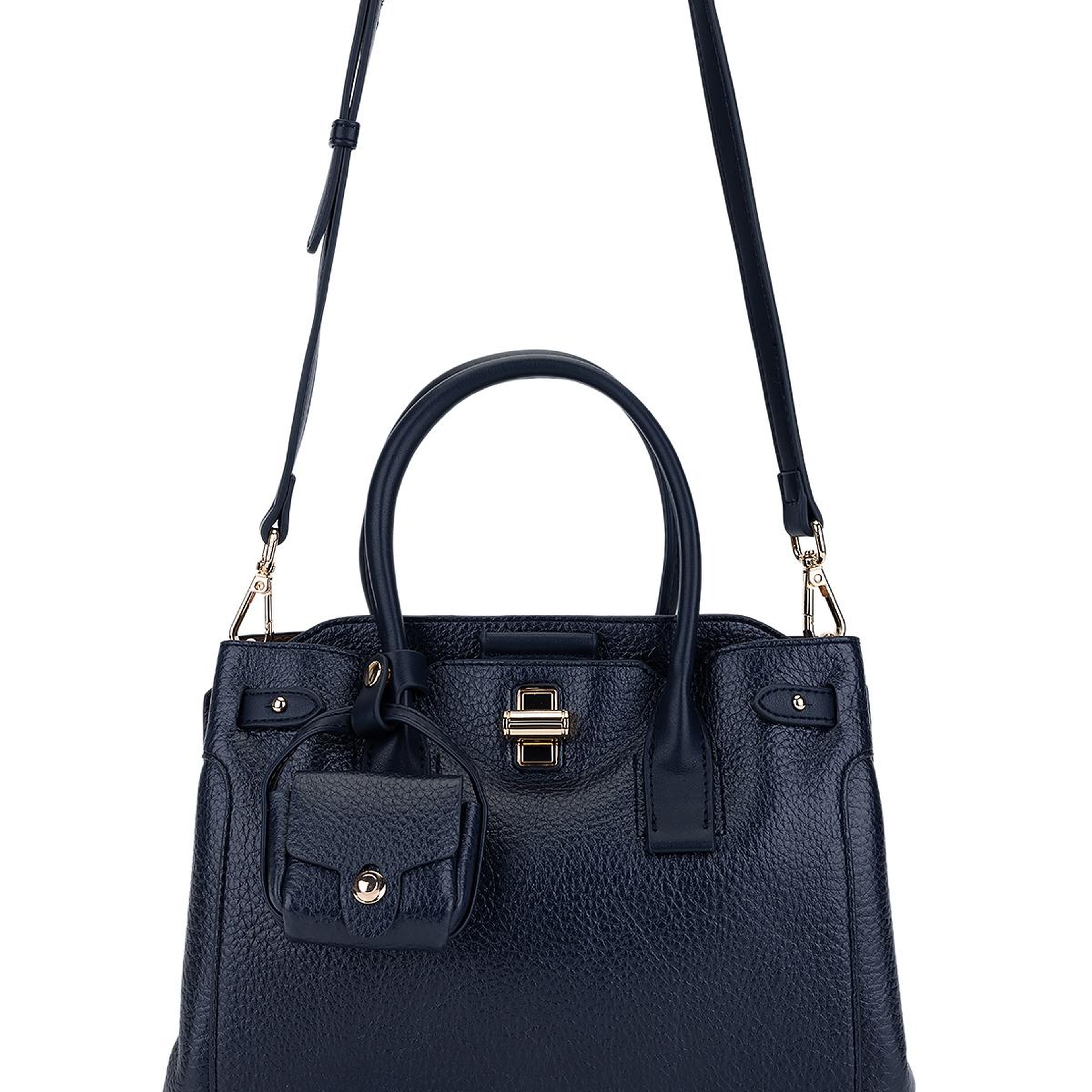 Tamer Tanca Kadın Suni Deri Lacivert El Çantası