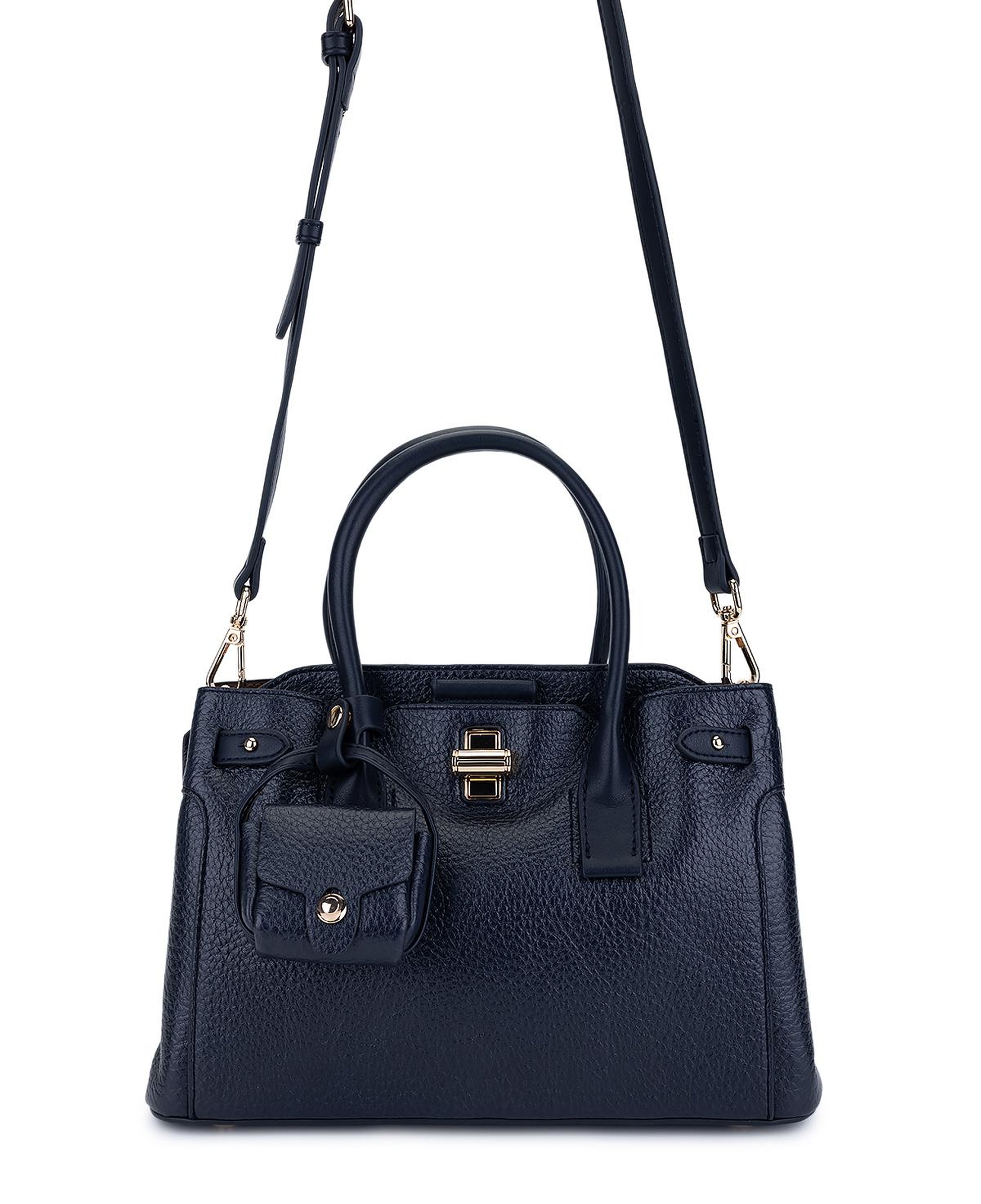 Tamer Tanca Kadın Suni Deri Lacivert El Çantası