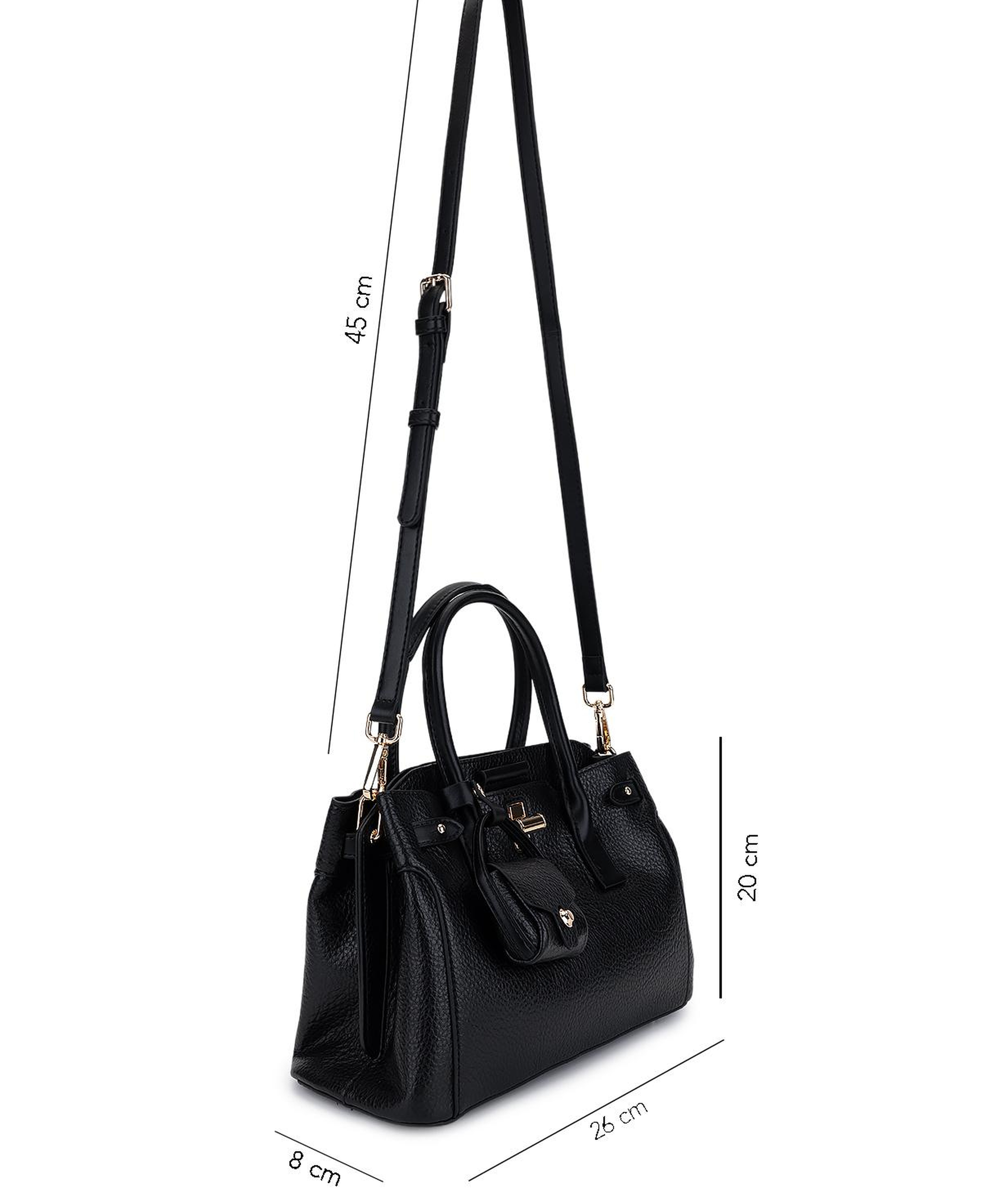 Tamer Tanca Kadın Suni Deri Siyah El Çantası