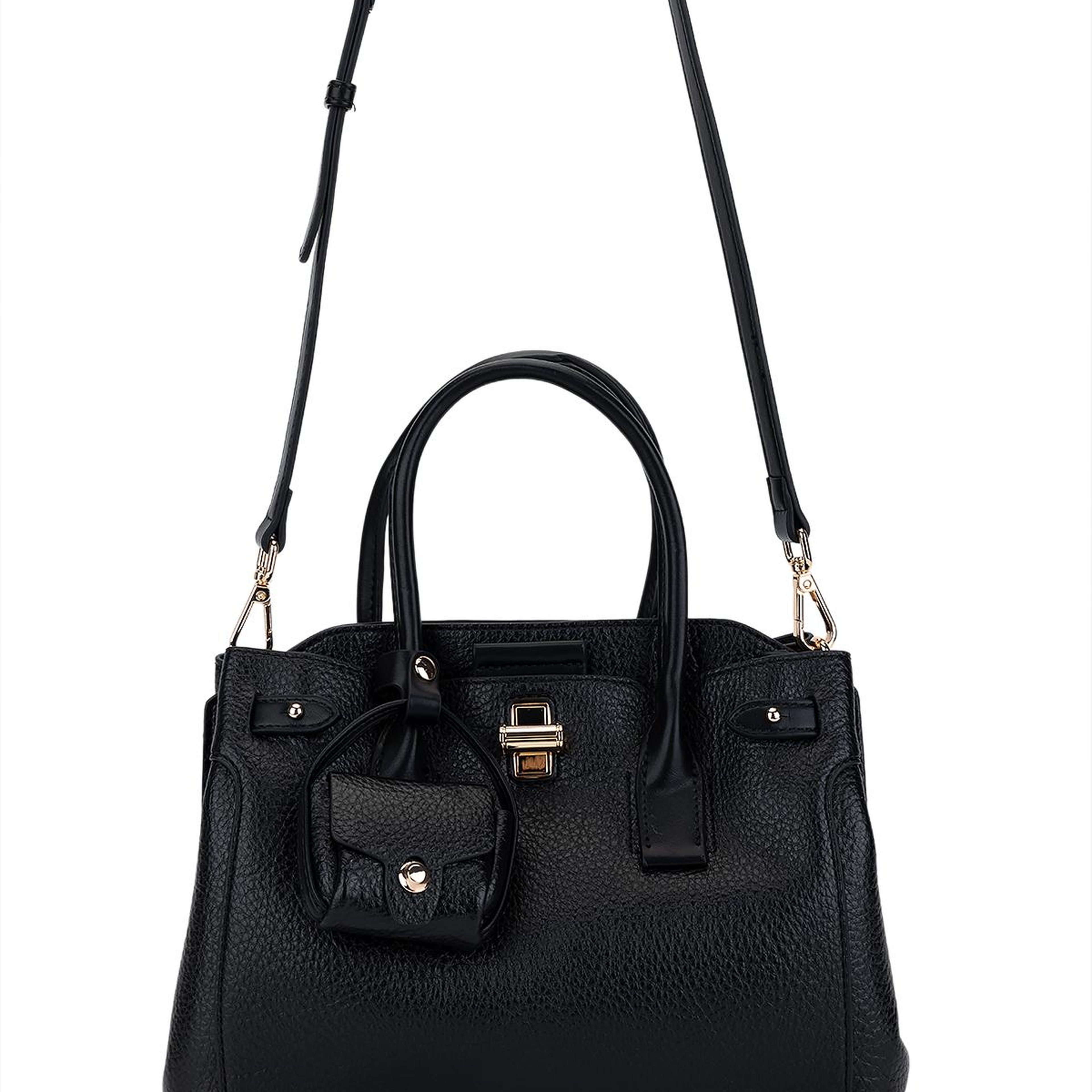 Tamer Tanca Kadın Suni Deri Siyah El Çantası