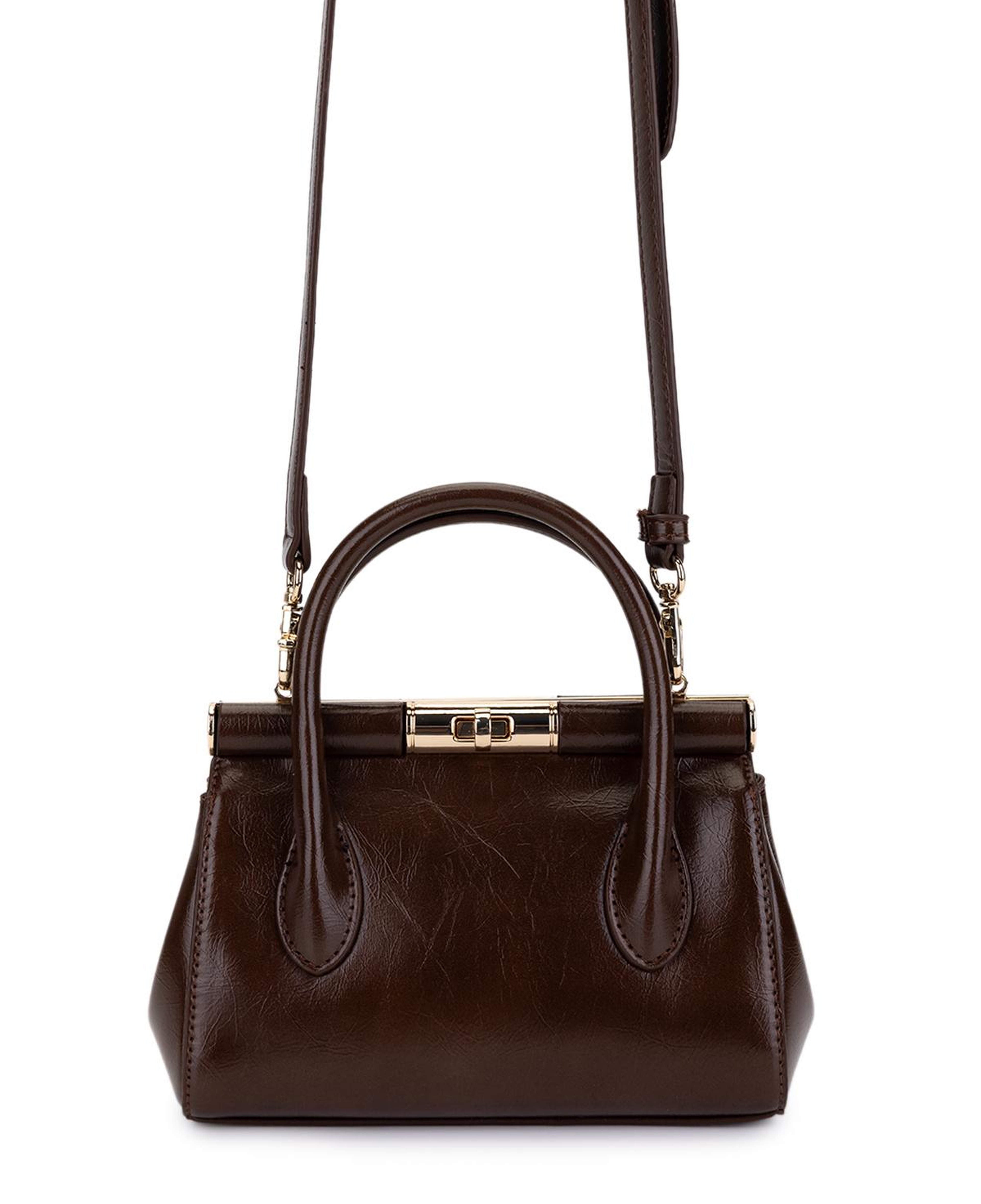 Tamer Tanca Kadın Suni Deri Kahverengi El Çantası