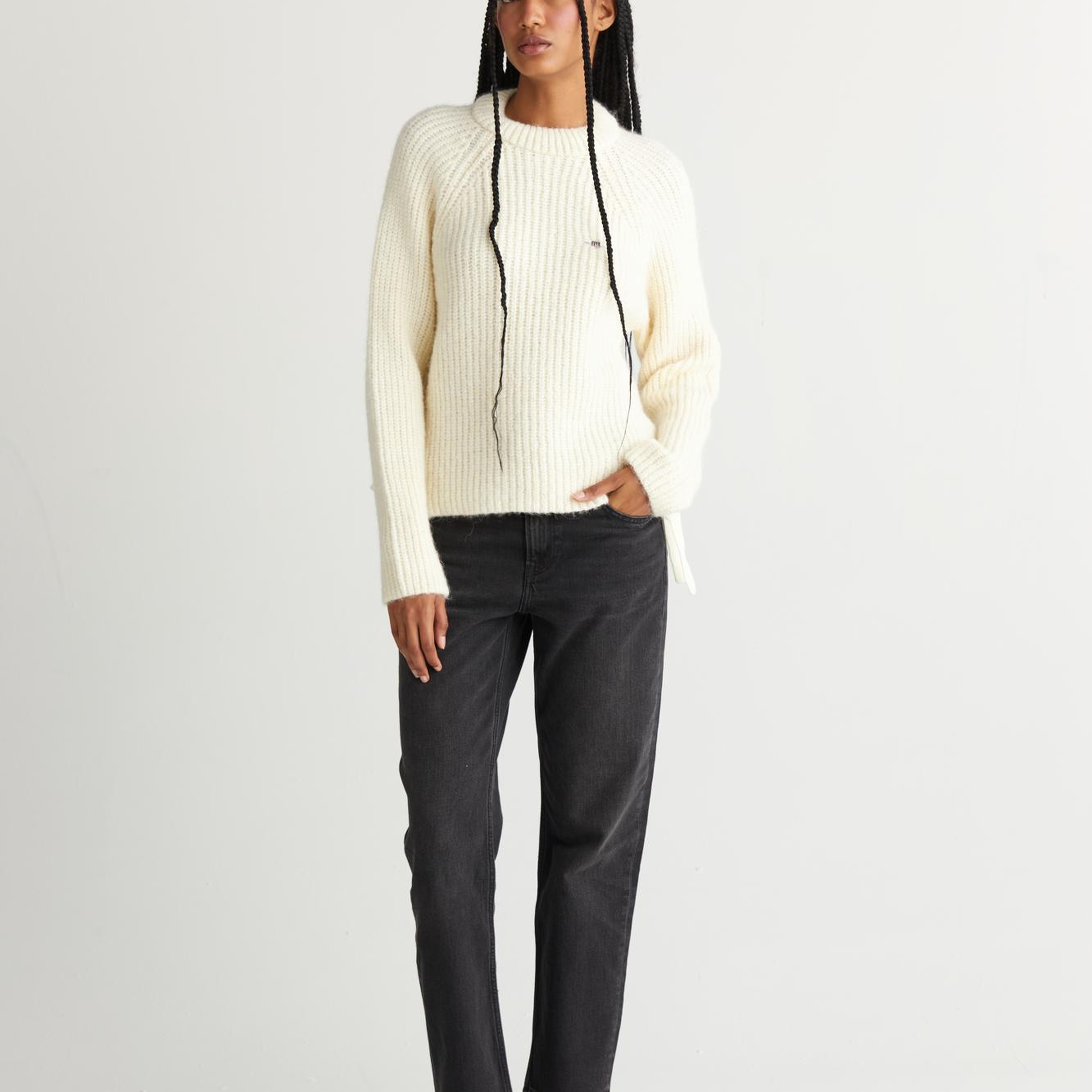 GANT Kadın Siyah Straight Fit Jean Pantolon