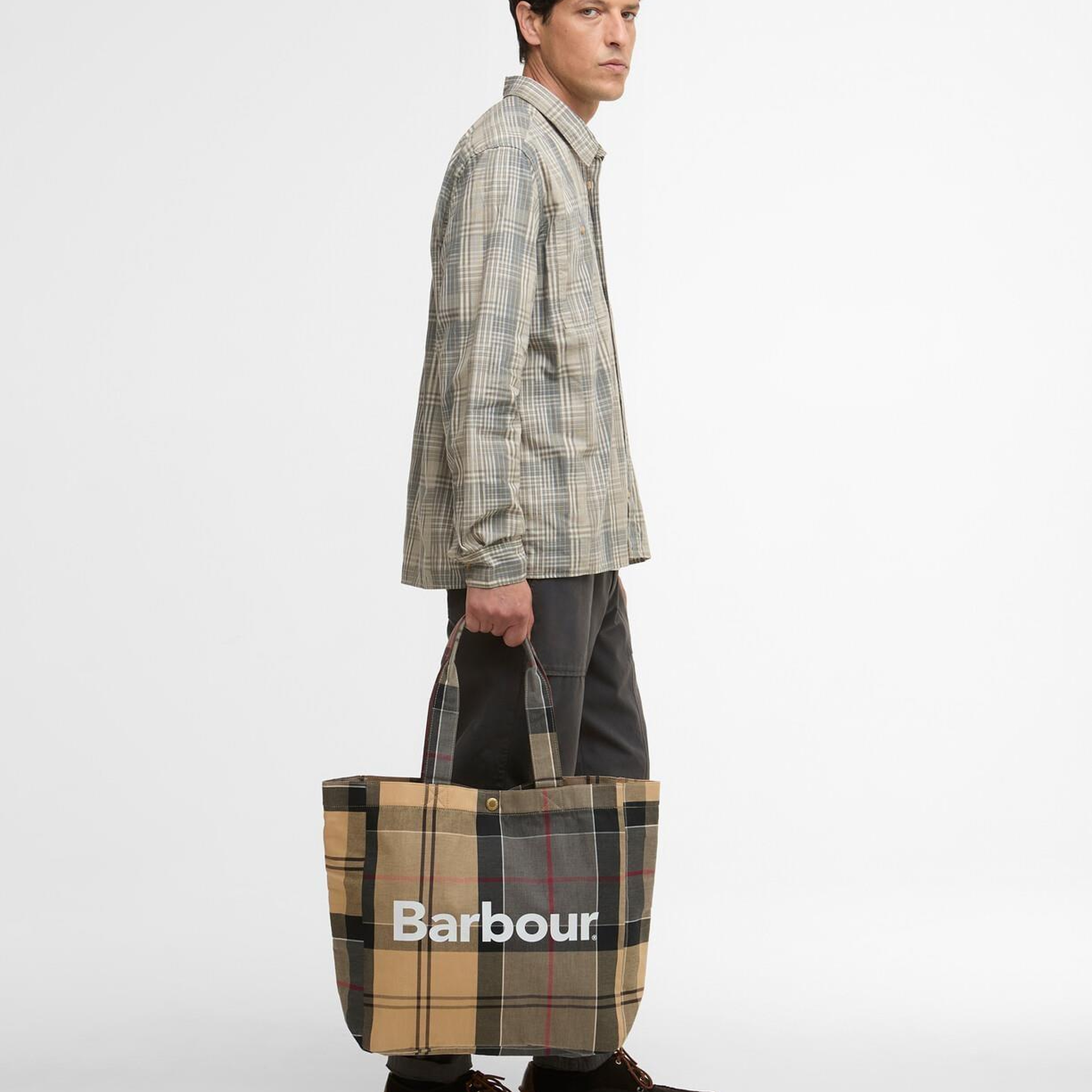 Barbour Telfield Tartan Tote Kol Çantası