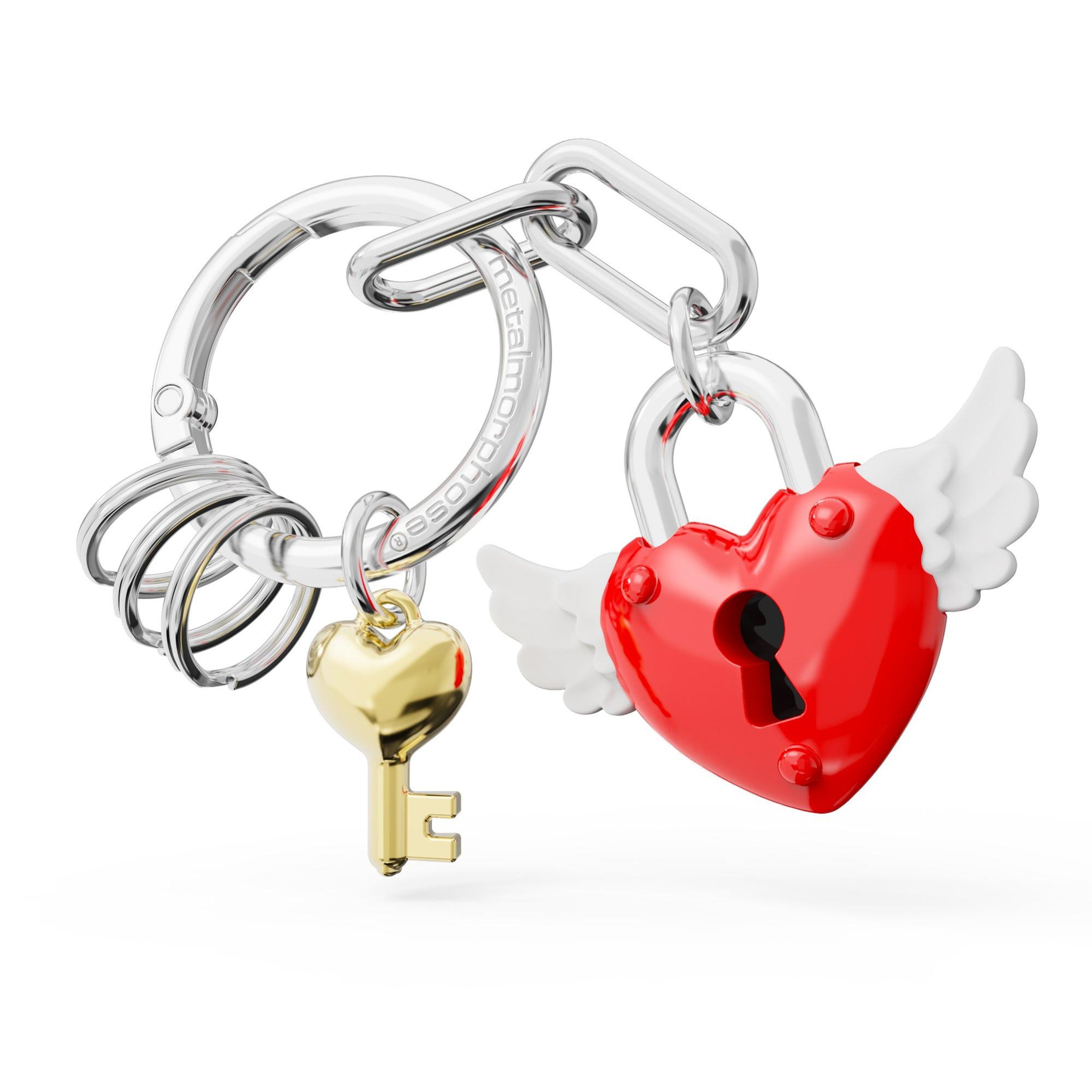 Metalmorphose Love Lock Kırmızı Anahtarlık