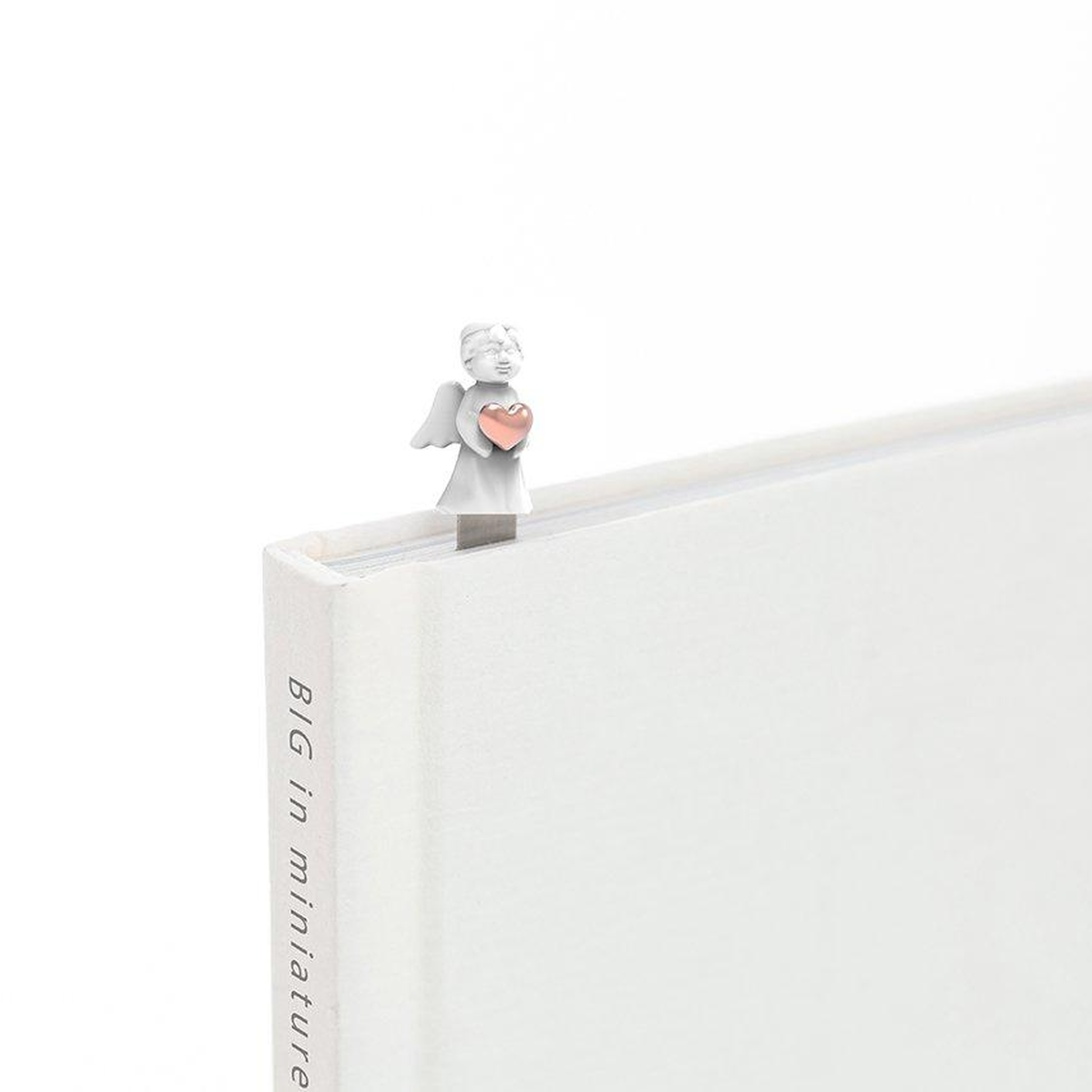 Metalmorphose Melek &  Rose Gold Kalp Kitap Ayracı