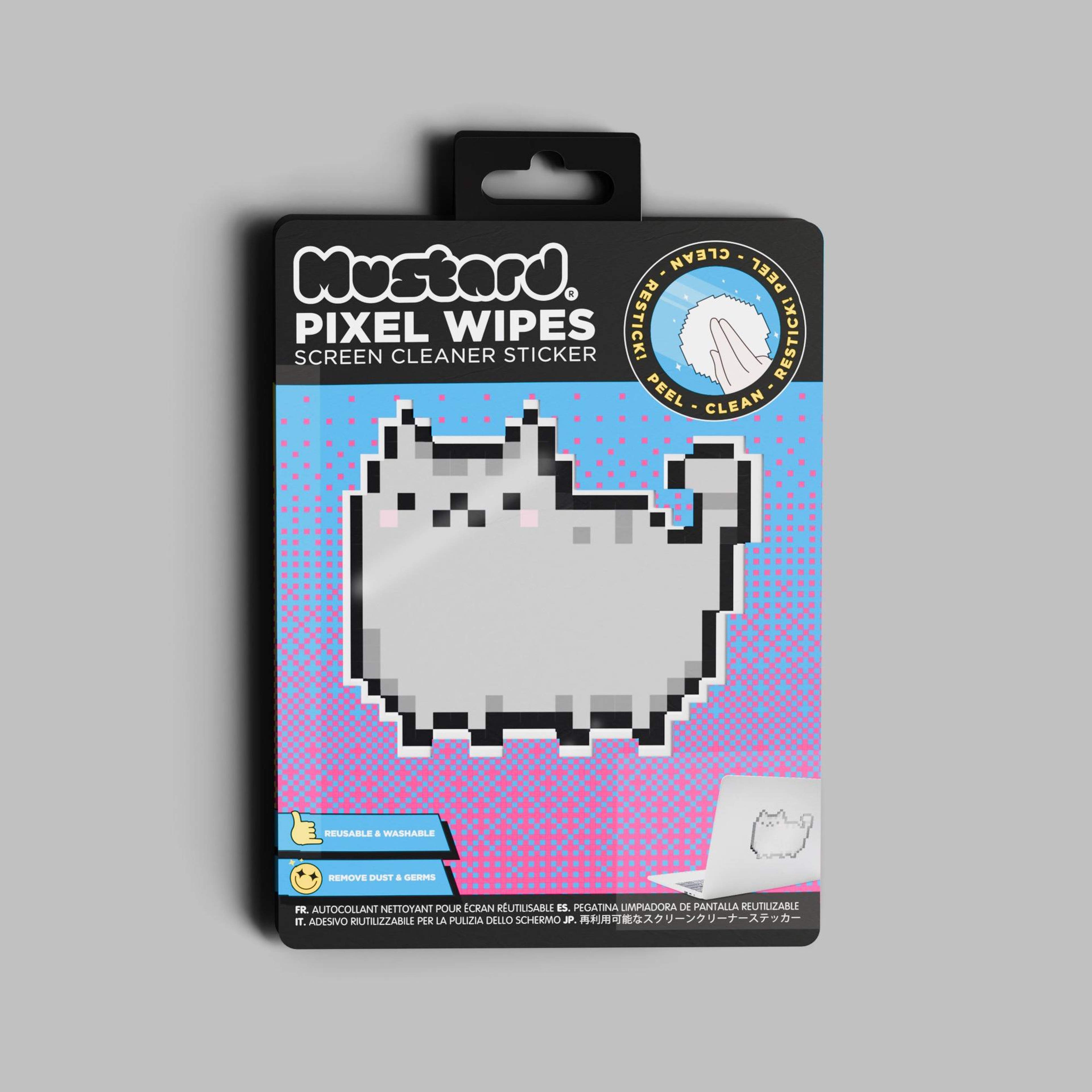 Mustard Cat Pixel Sicker Ekran Temizleyici