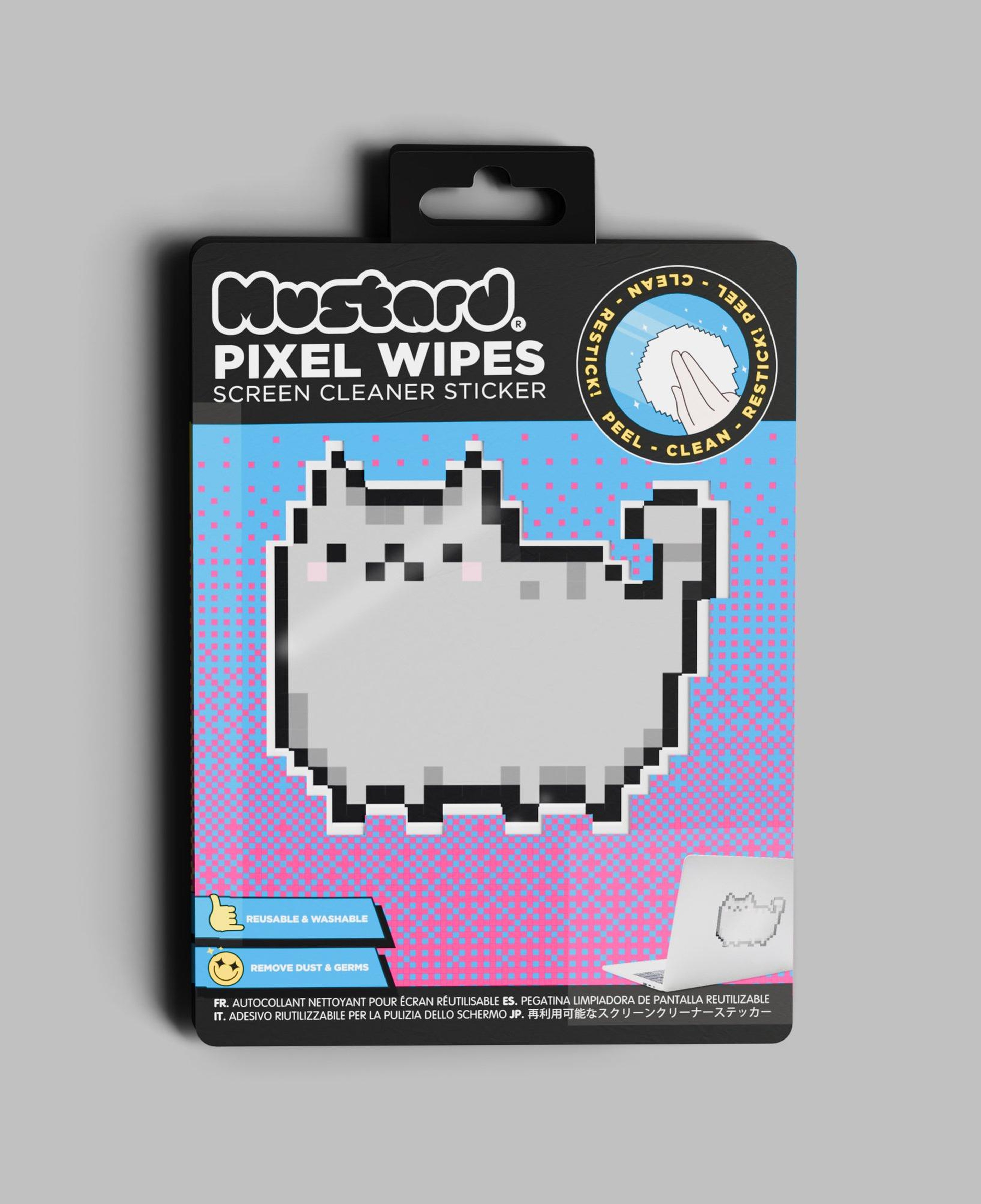 Mustard Cat Pixel Sicker Ekran Temizleyici