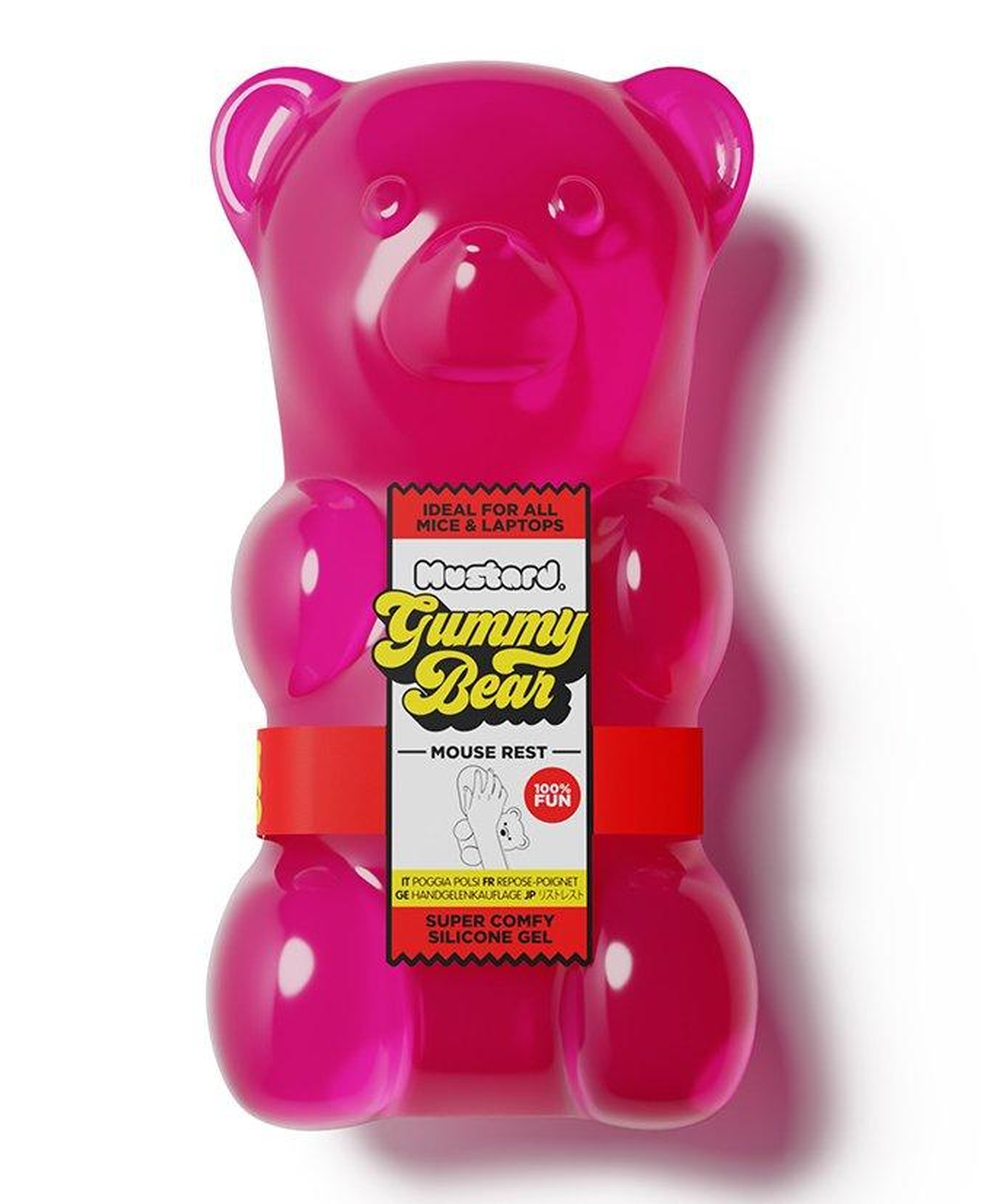 Mustard Gummy Bear Mouse Bilek Desteği - Pembe