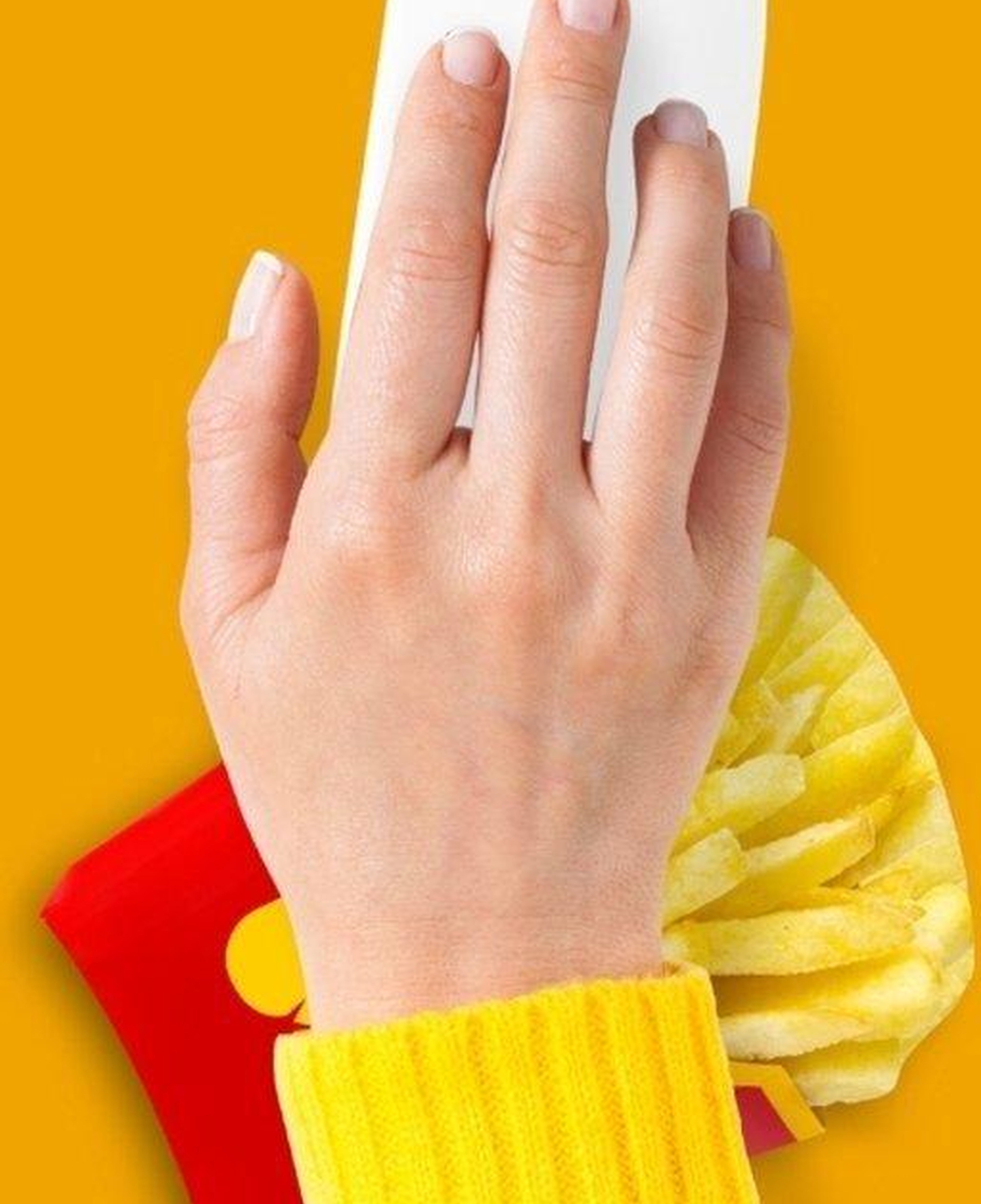 Mustard Fries Mouse Silikon Bilek Desteği