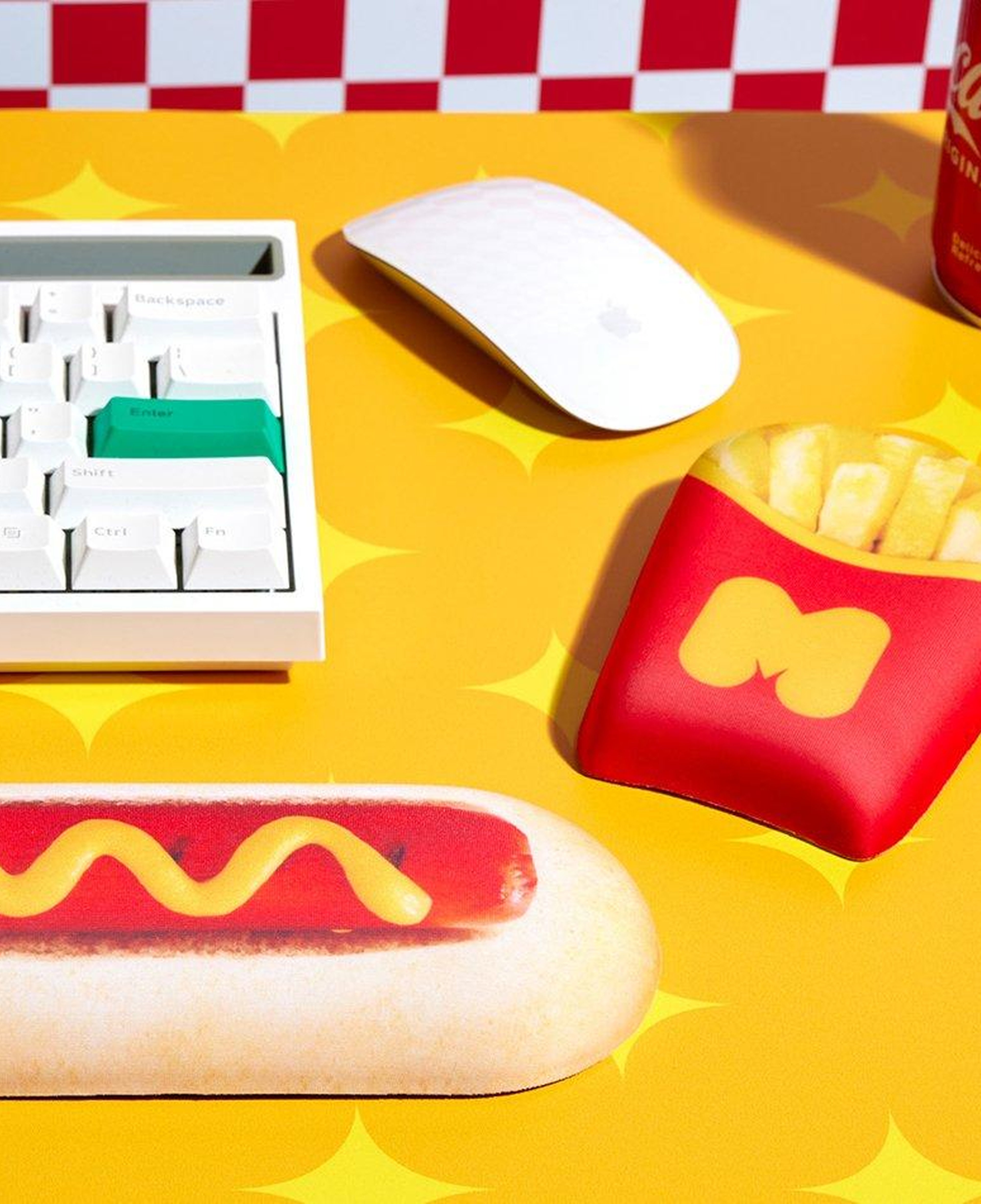 Mustard Hot Dog Silikon Klavye Desteği