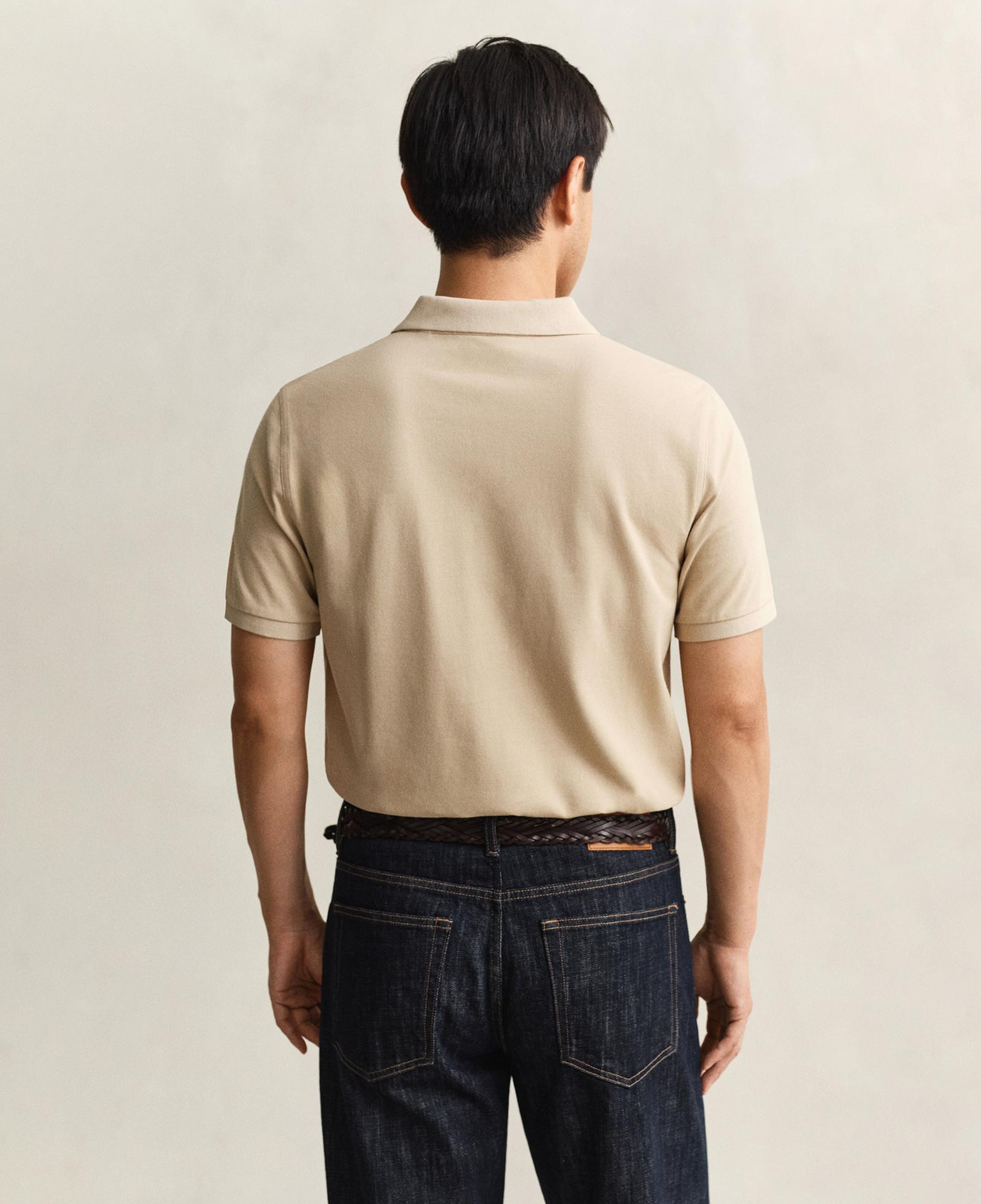 GANT Erkek Bej Regular Fit Logolu Polo Yaka T-Shirt