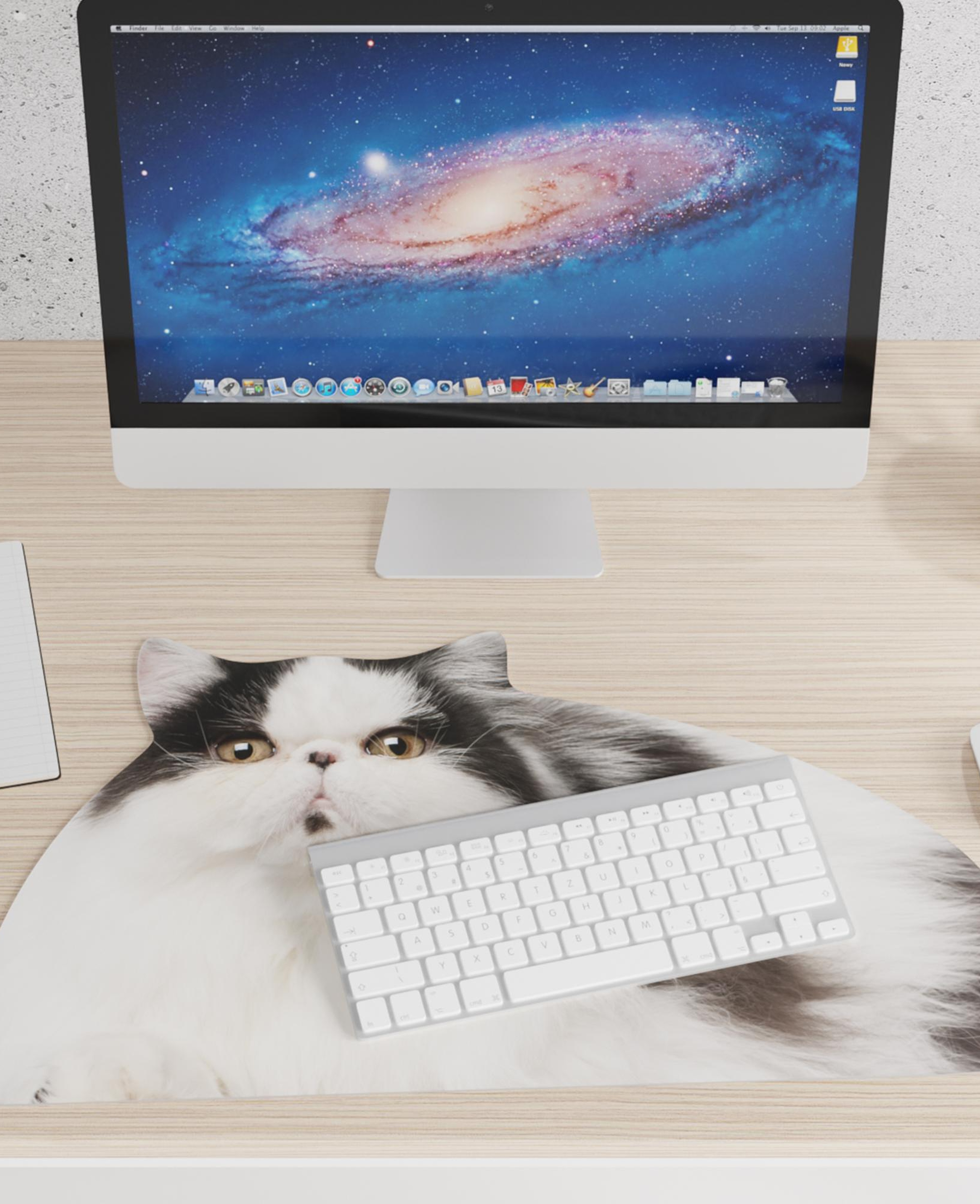 Mustard Fat Cat Mousepad