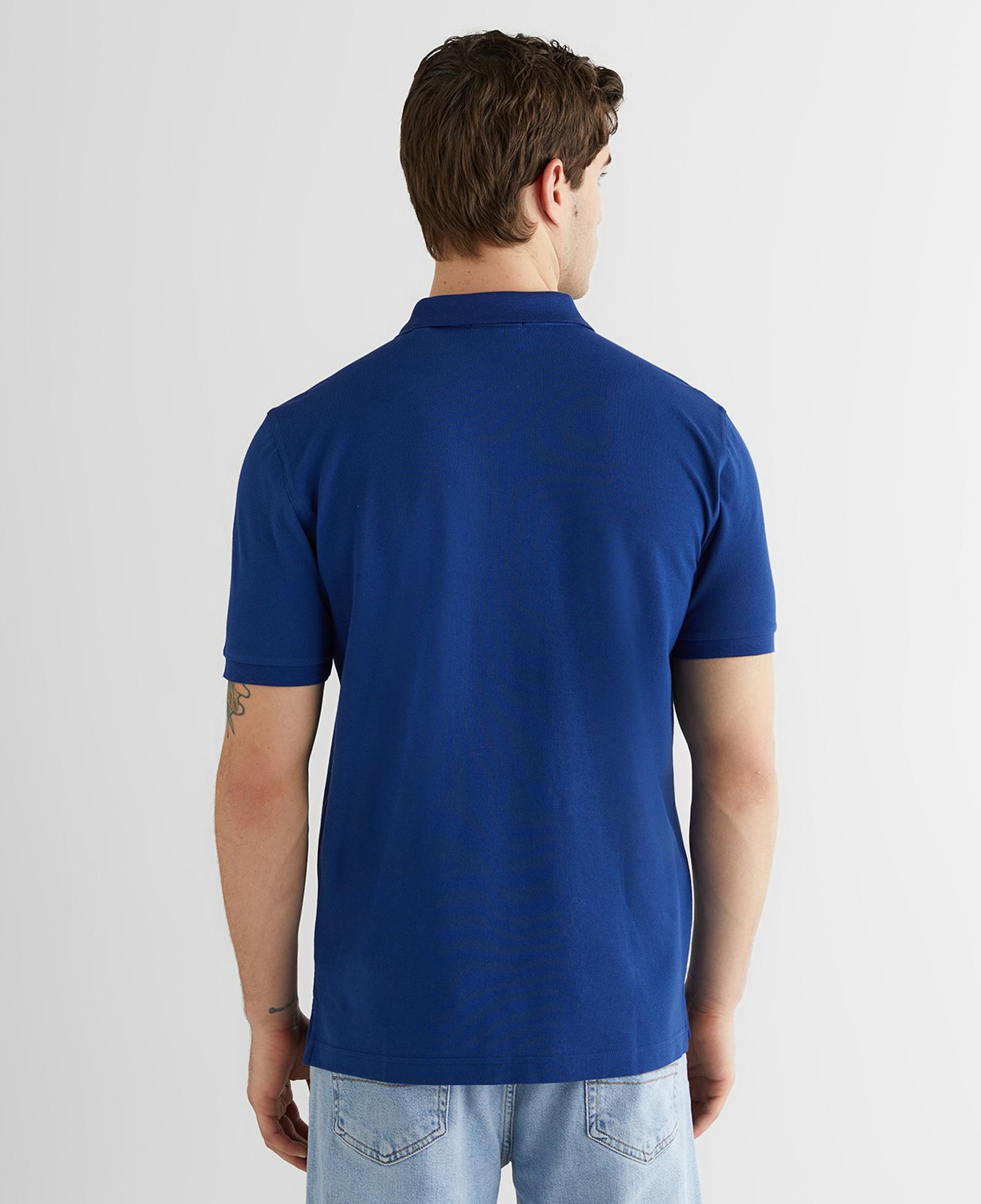 GANT Erkek Mavi Regular Fit Logolu Polo Yaka T-Shirt