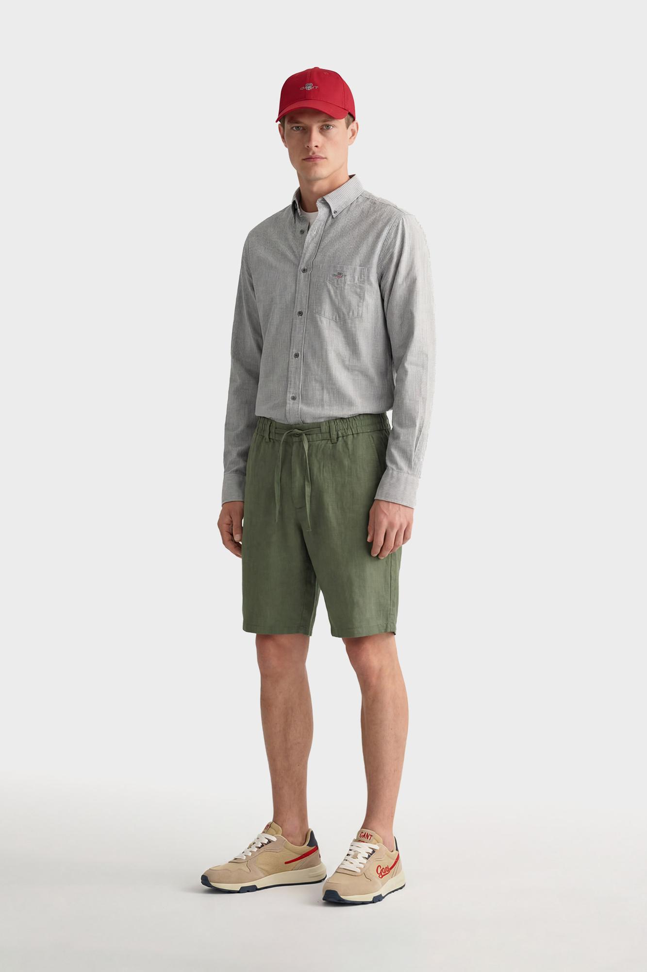 GANT Erkek Yeşil Düz Şort