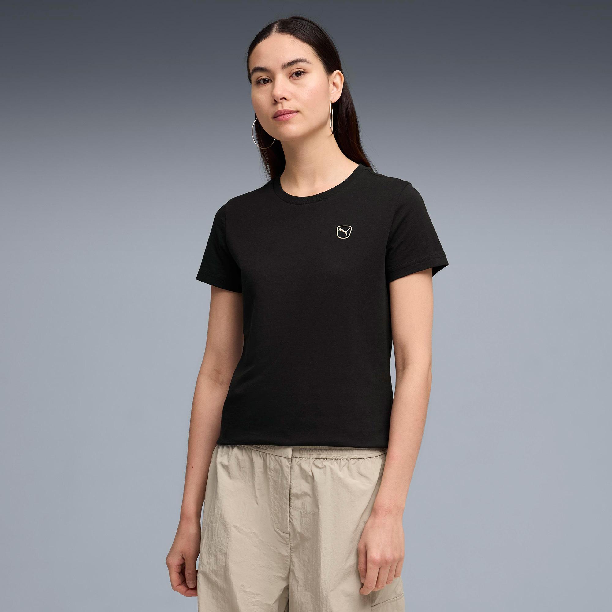 Puma Ess Elevated Tk Kadın Siyah T-Shirt