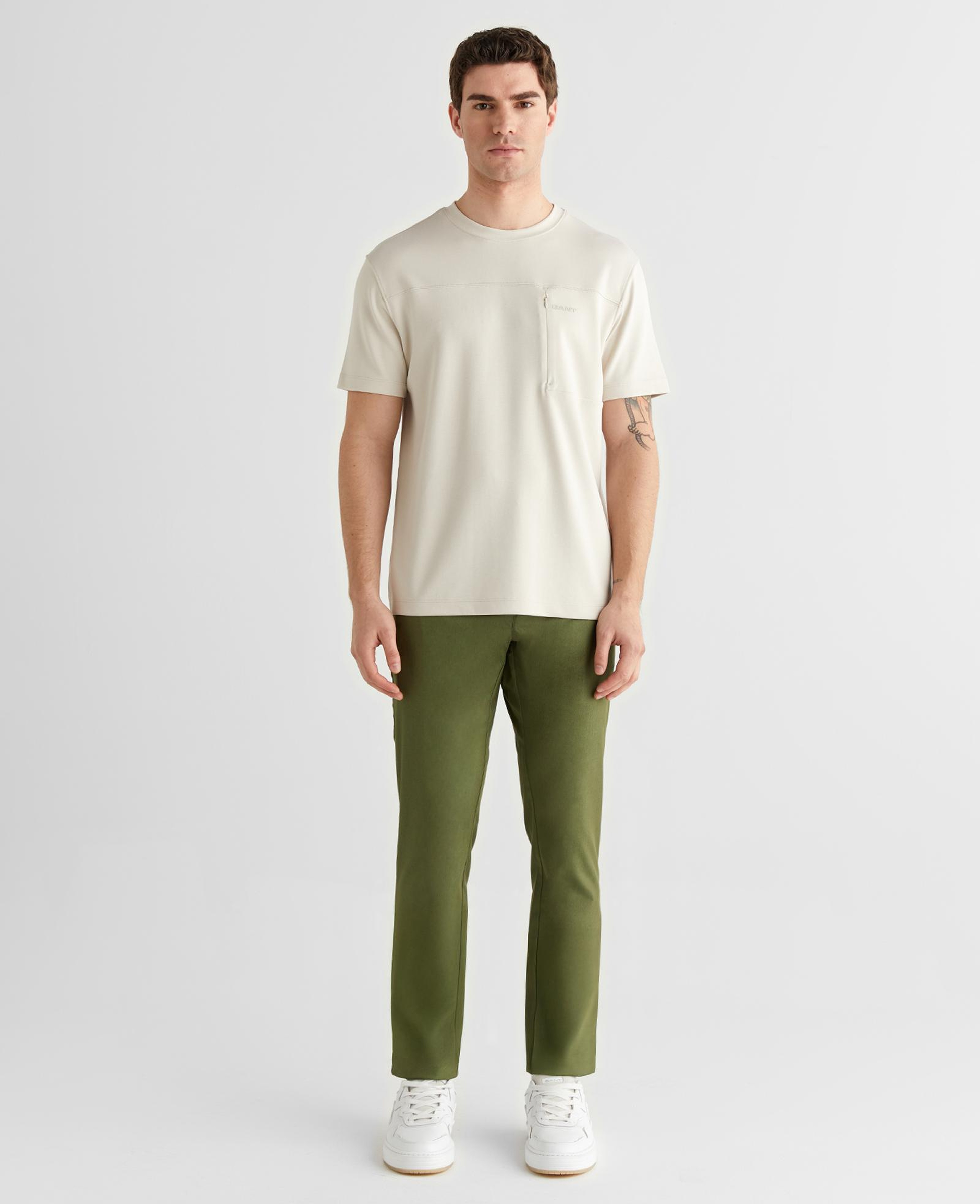 GANT Erkek Krem Bisiklet Yaka Regular Fit T-Shirt