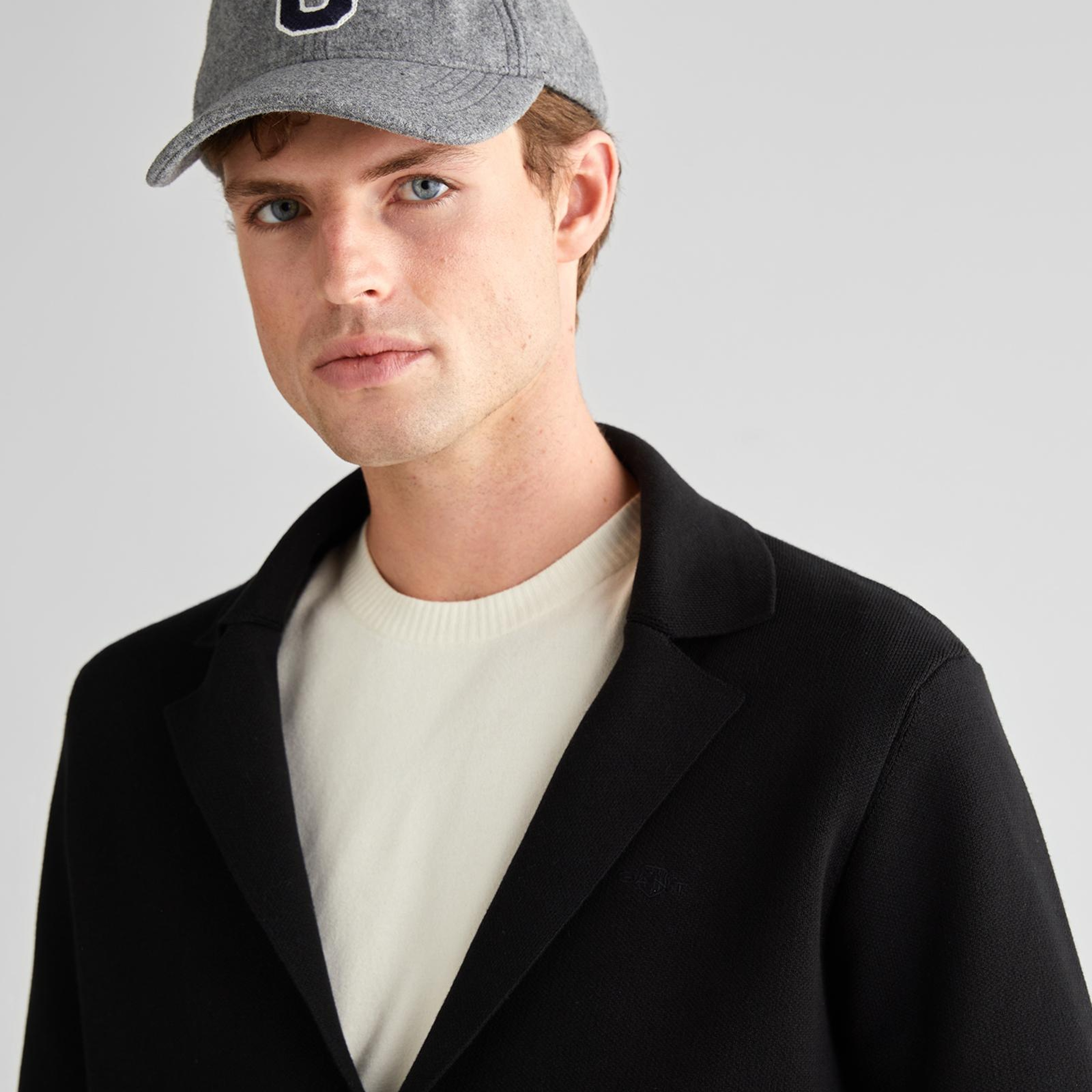 GANT Erkek Siyah Relaxed Fit Kruvaze Ceket