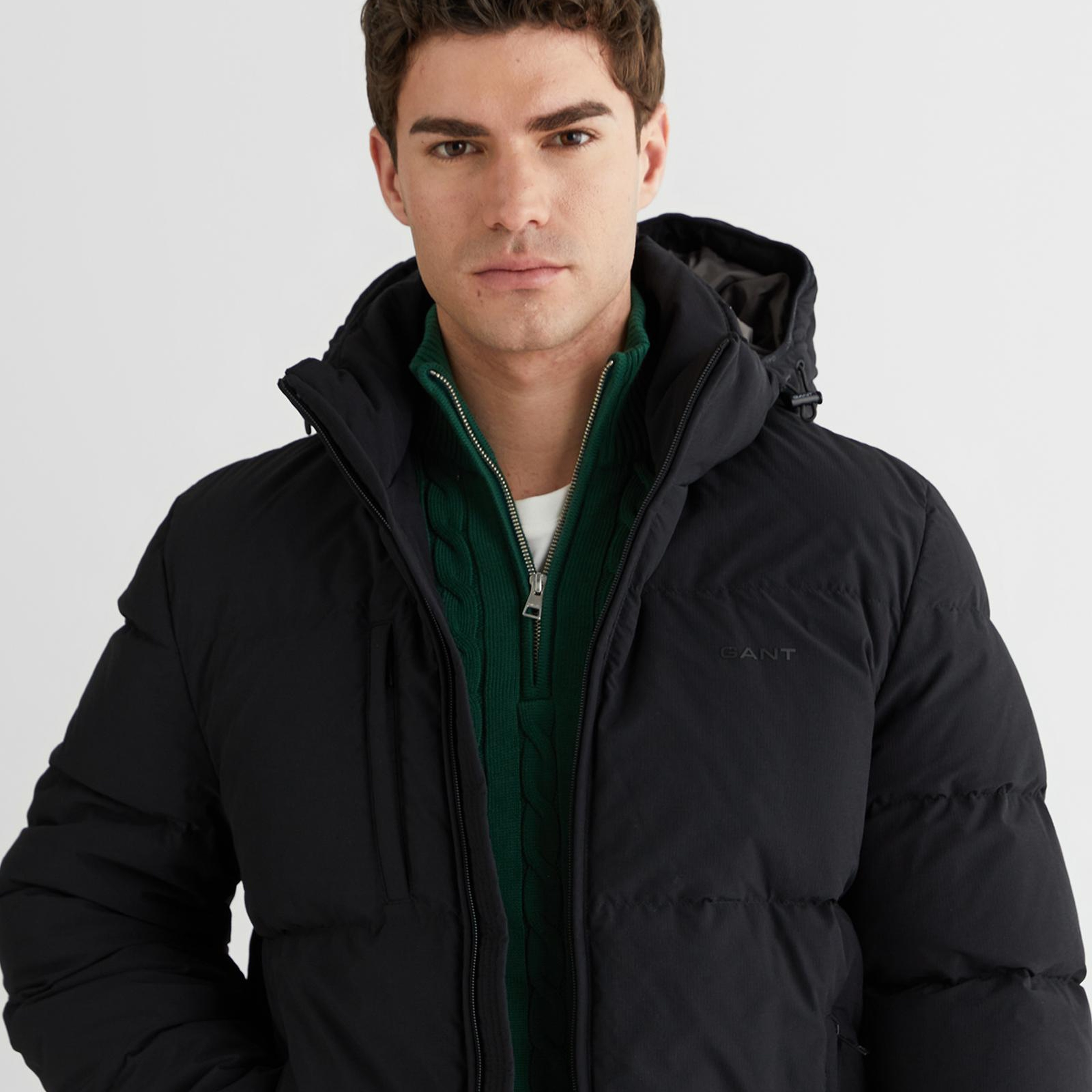 GANT Erkek Siyah Regular Fit Fermuarlı Mont