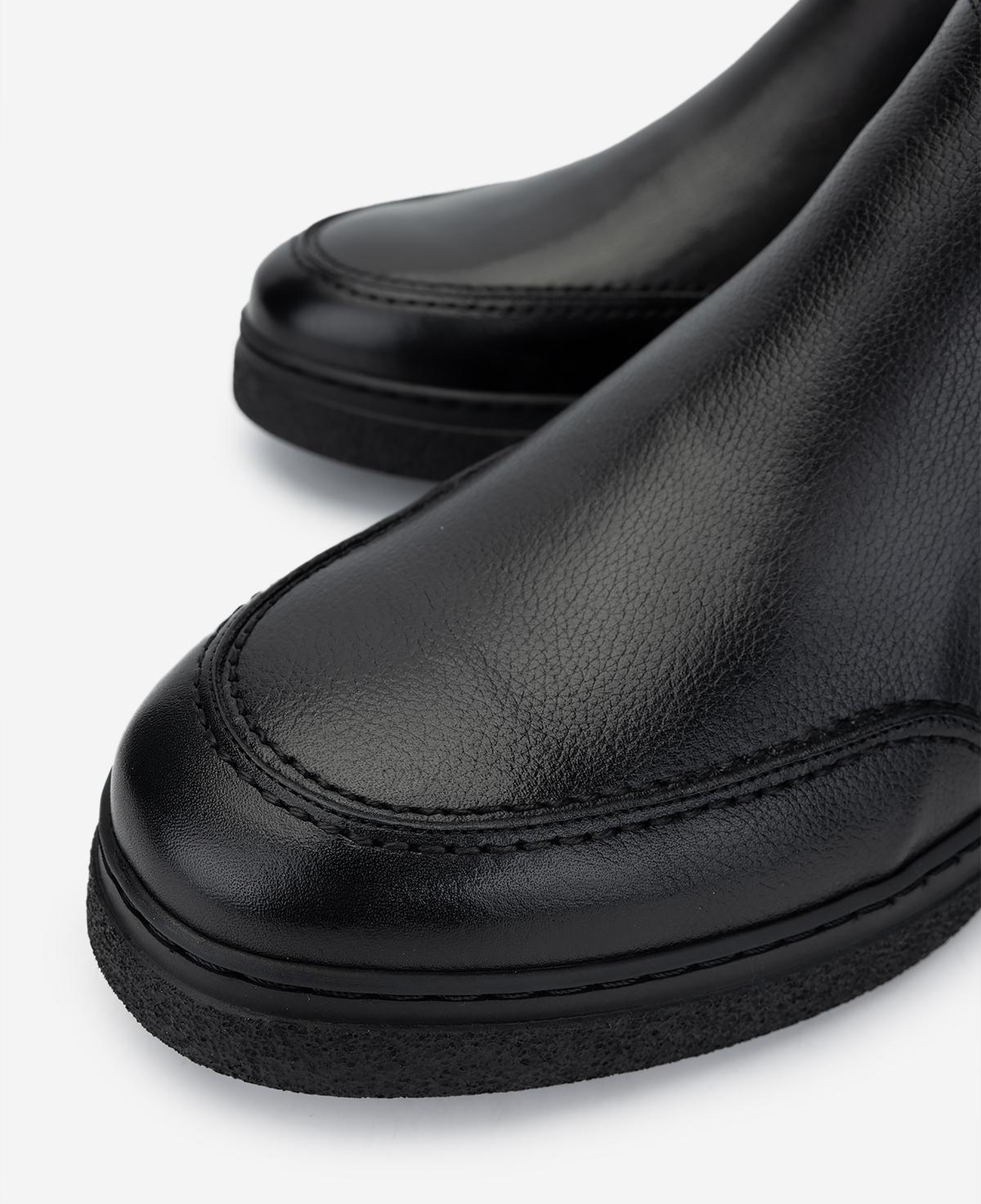 Valmenti Erkek Hakiki Deri Siyah Casual Bot