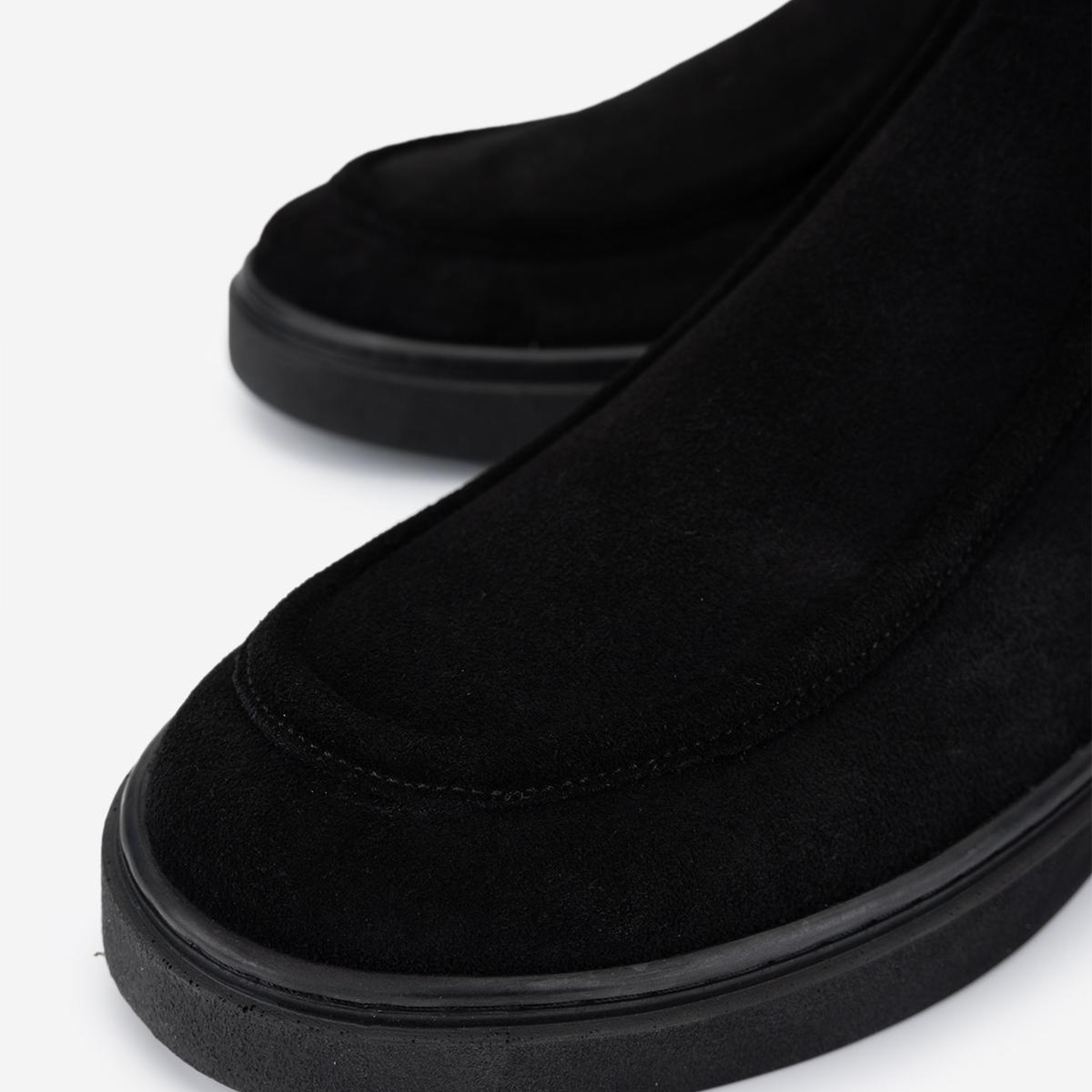 Valmenti Erkek Hakiki Deri Siyah Süet Casual Bot