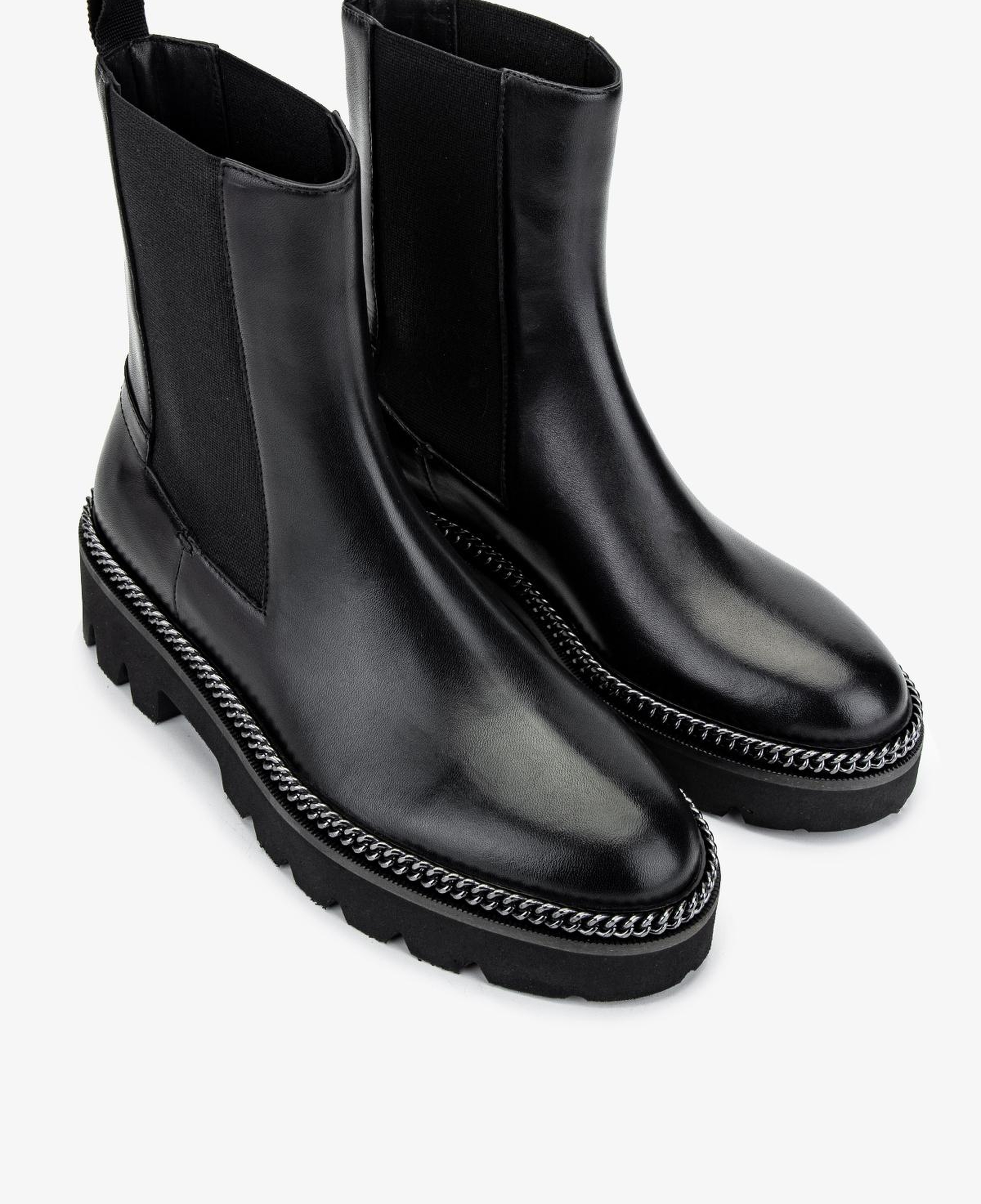 Valmenti Kadın Hakiki Deri Siyah Düz Bot