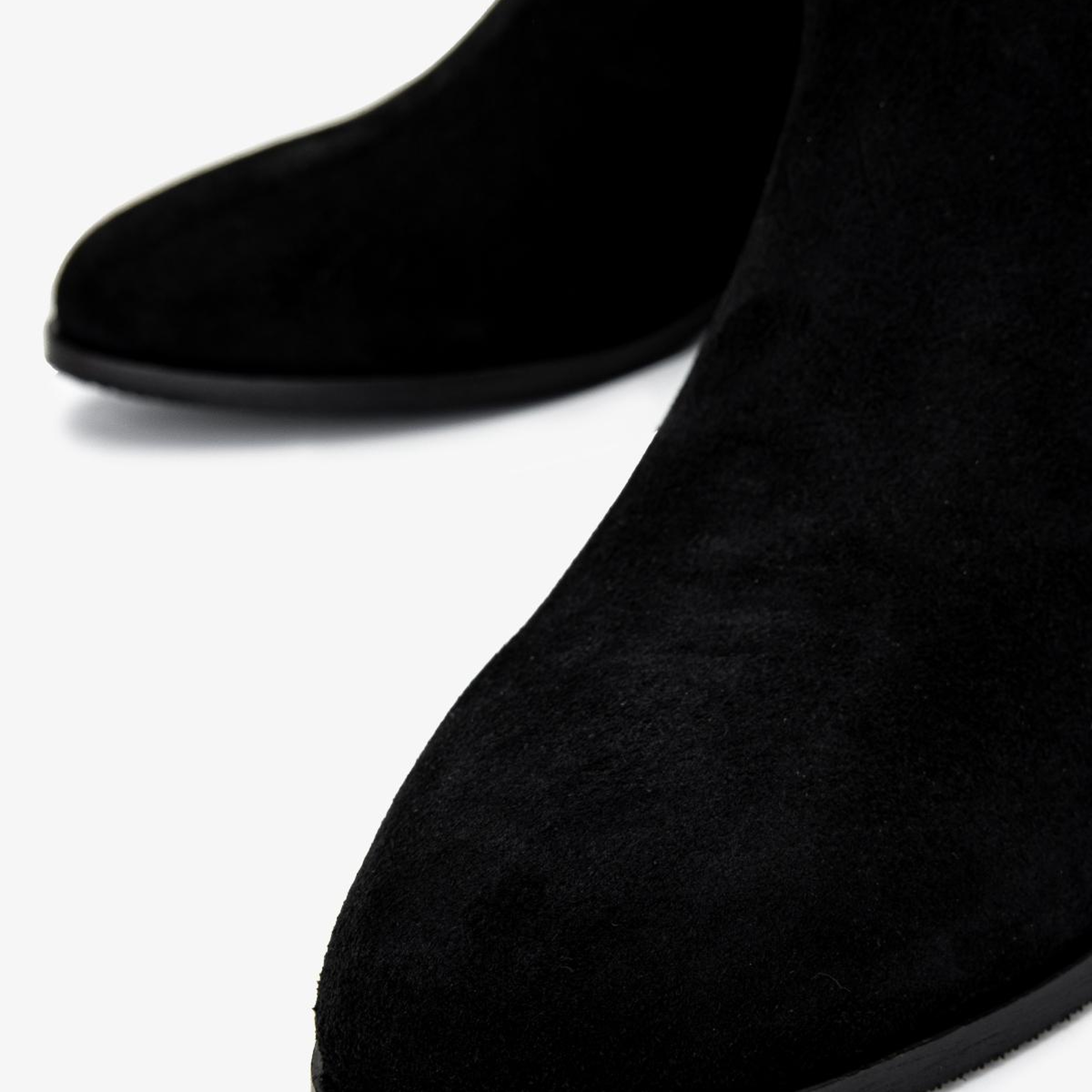 Valmenti Kadın Hakiki Deri Siyah Süet Topuklu Bot