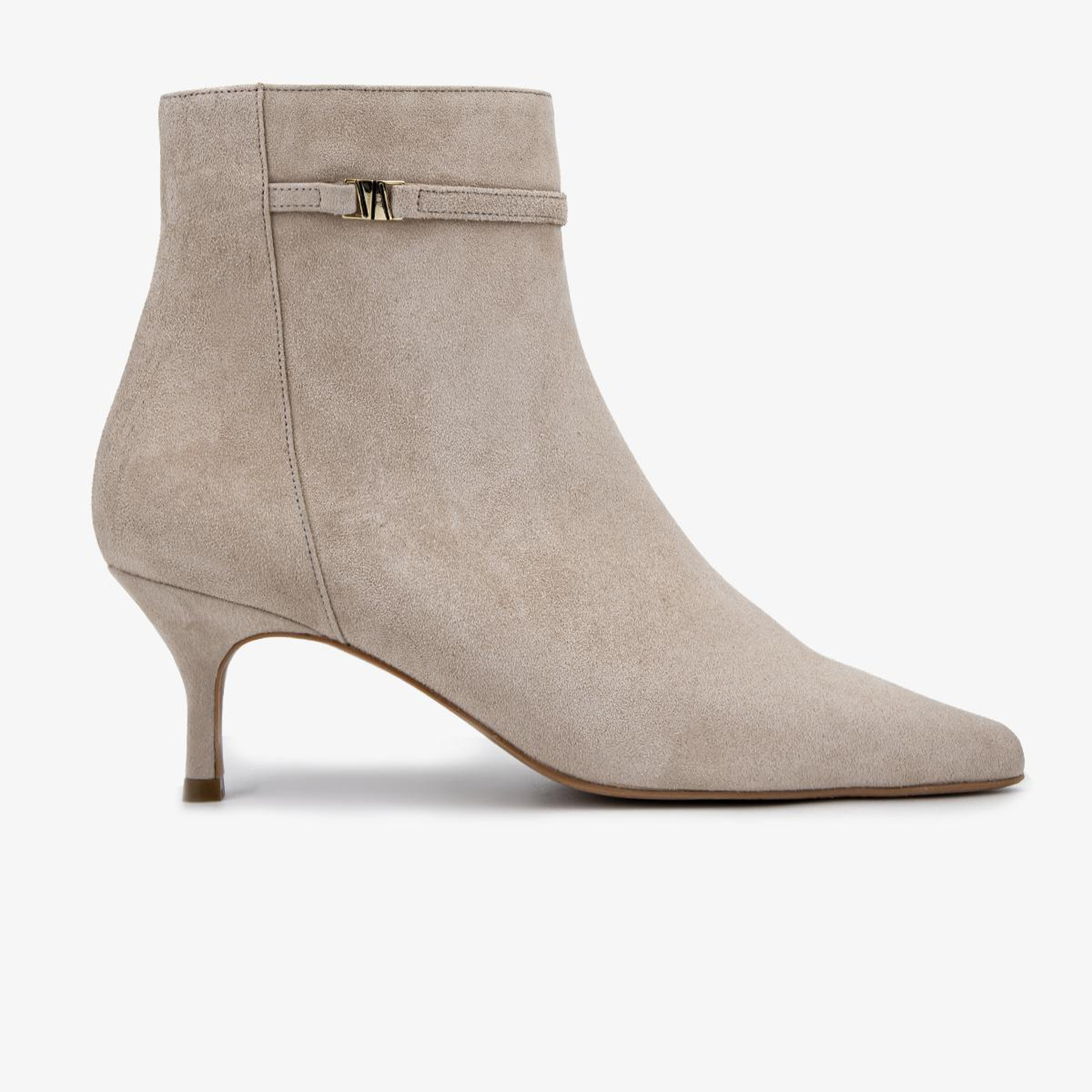 Valmenti Kadın Hakiki Deri Bej Süet Topuklu Bot