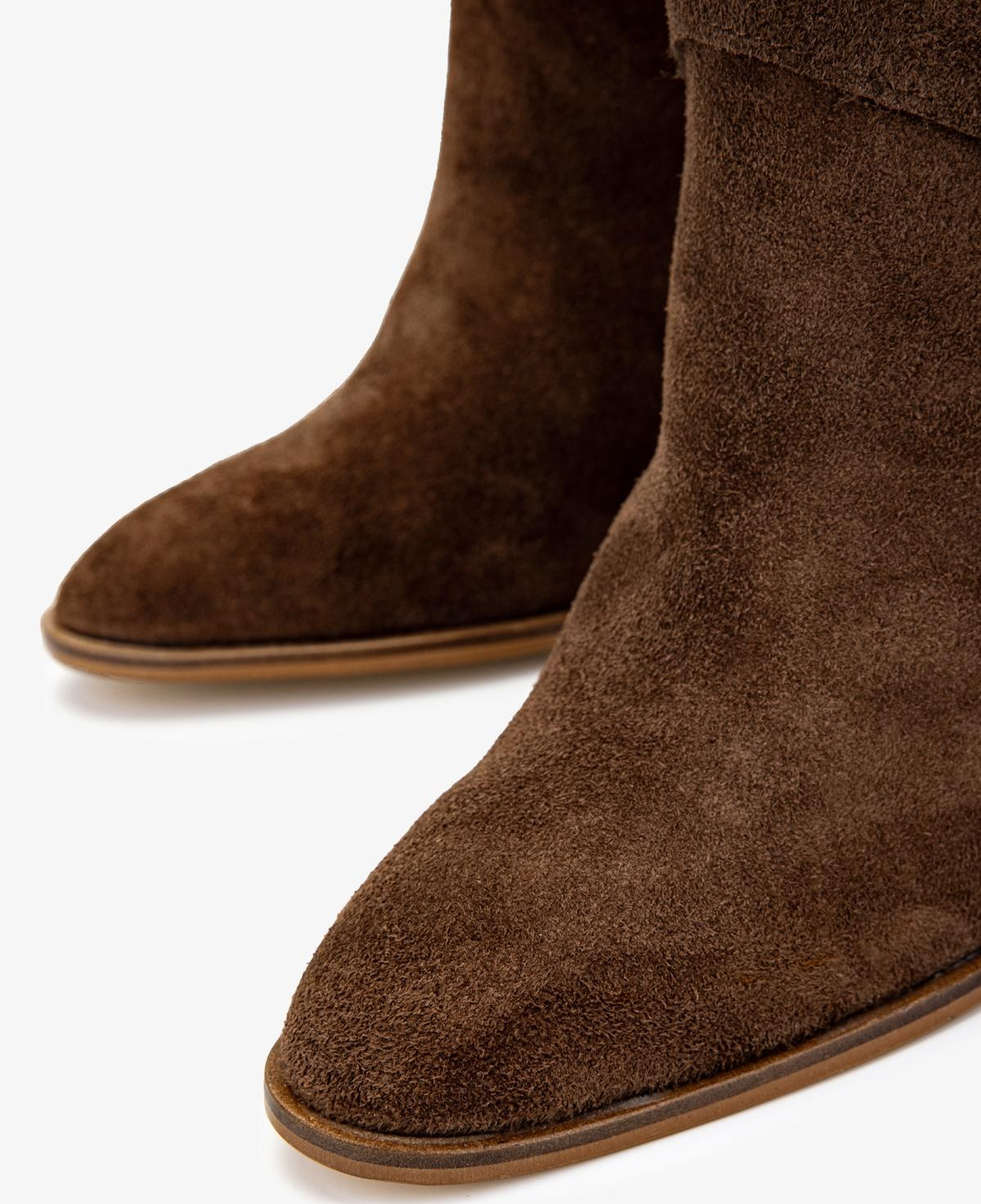 Valmenti Kadın Hakiki Deri Tütün Topuklu Bot