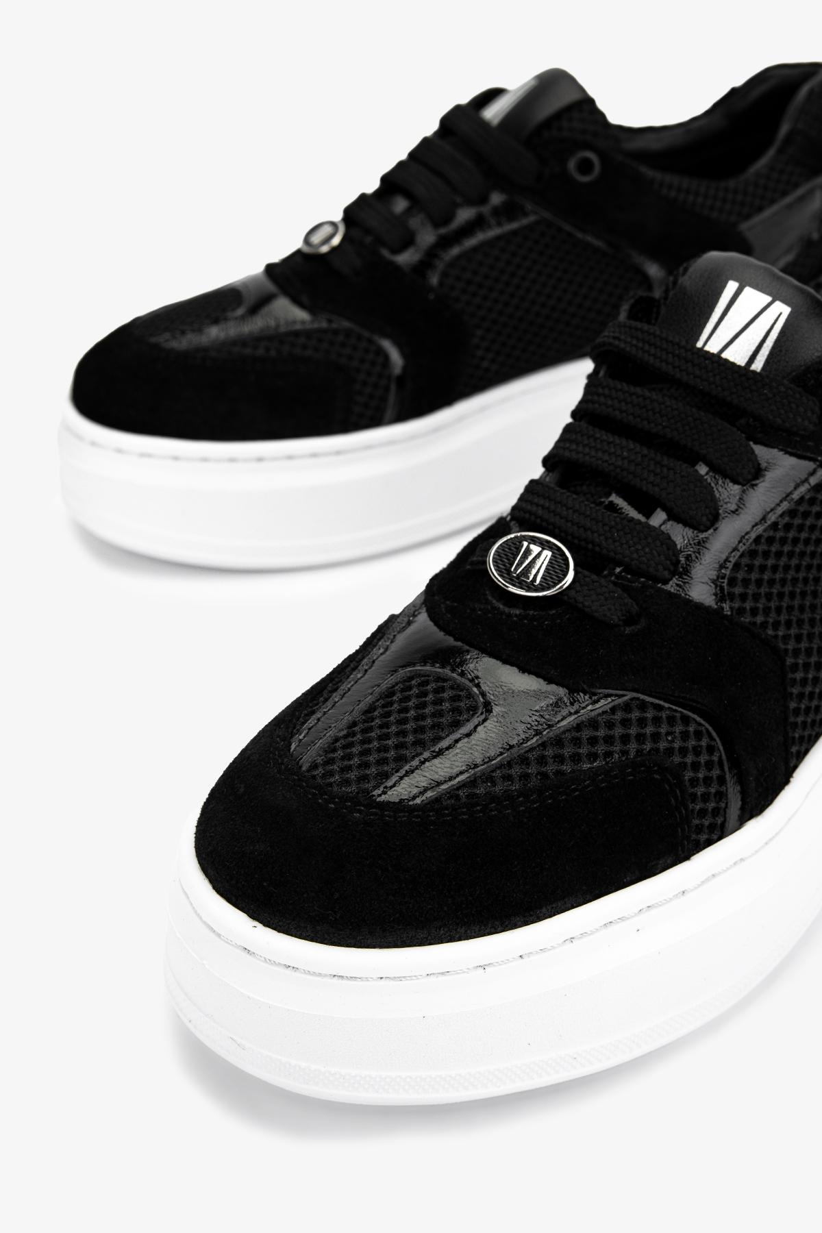 Valmenti Kadın Deri & Tekstil Siyah Sneakers & Spor Ayakkabı