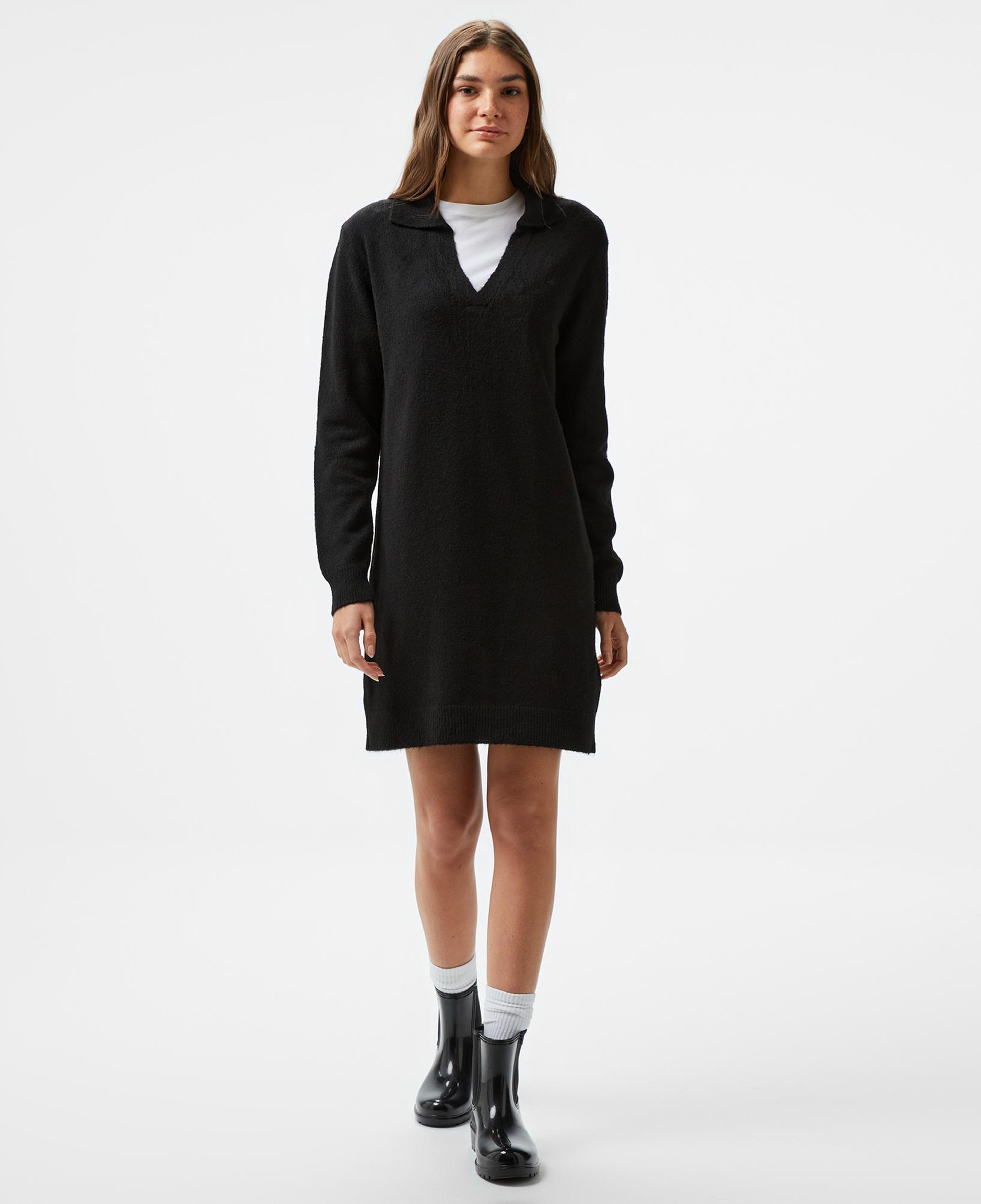 Nautica Kadın Siyah Uzun Kollu Regular Fit Elbise