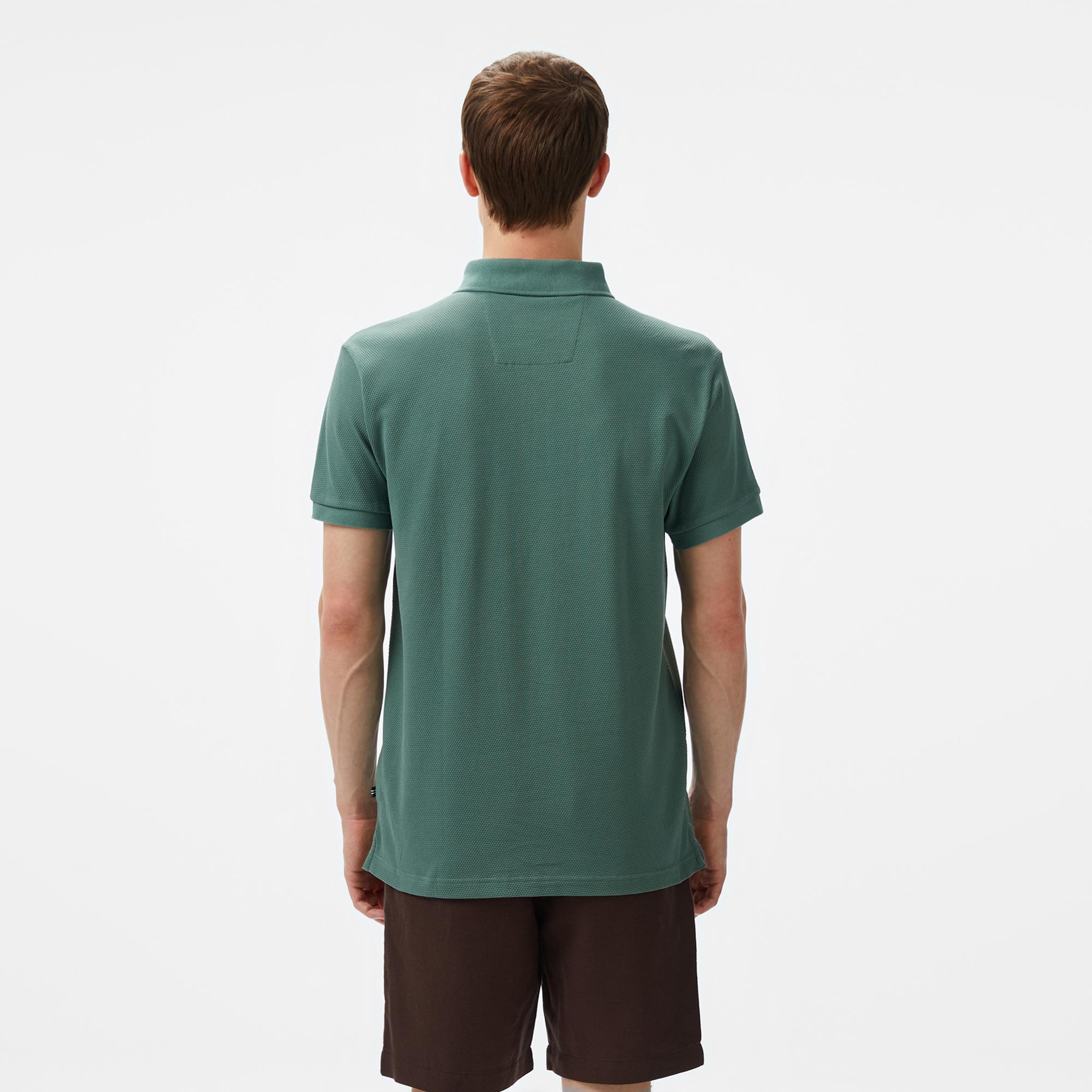 Nautica Erkek Yeşil Classic Fit Polo Yaka T-Shirt