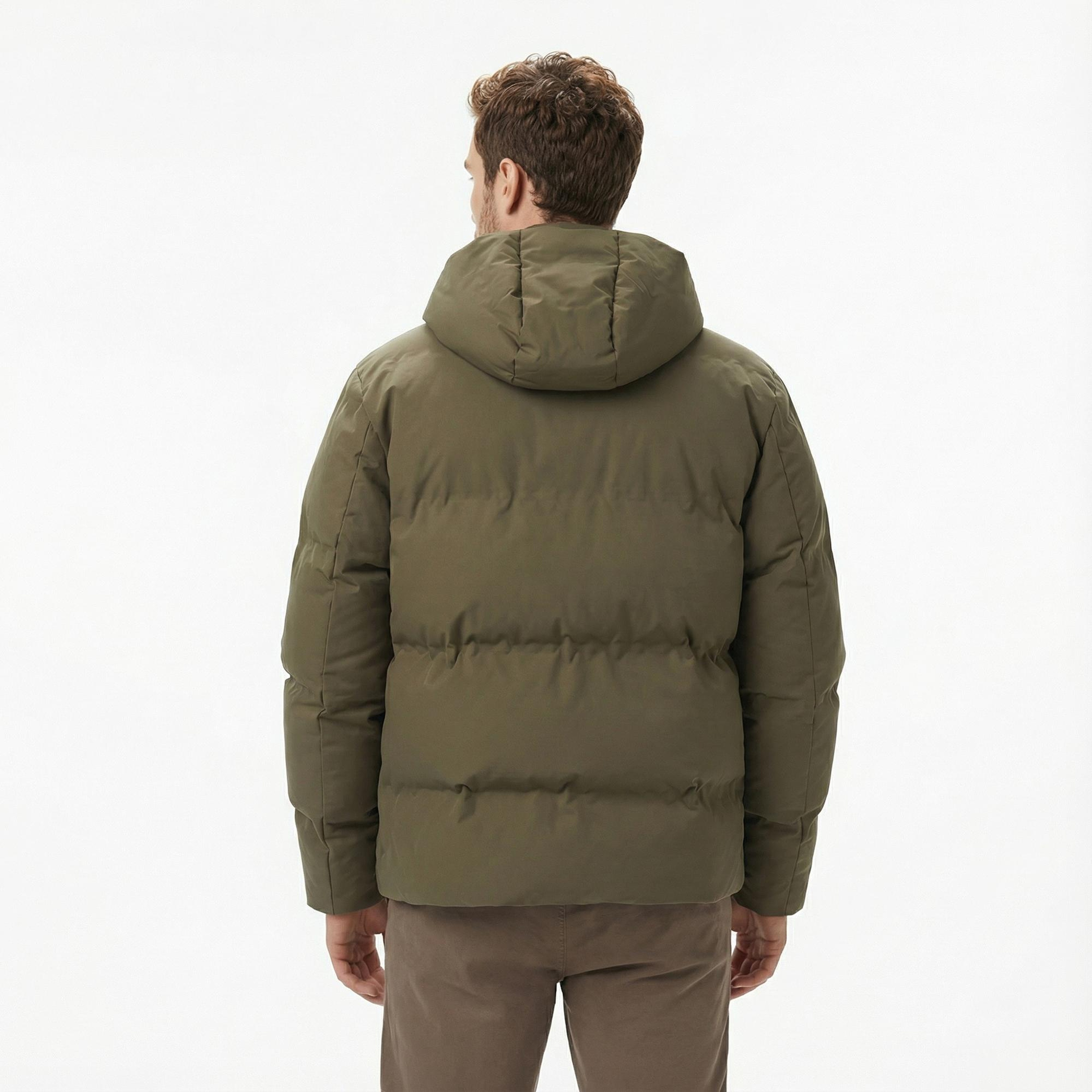 Nautica Erkek Yeşil Regular Fit Mont