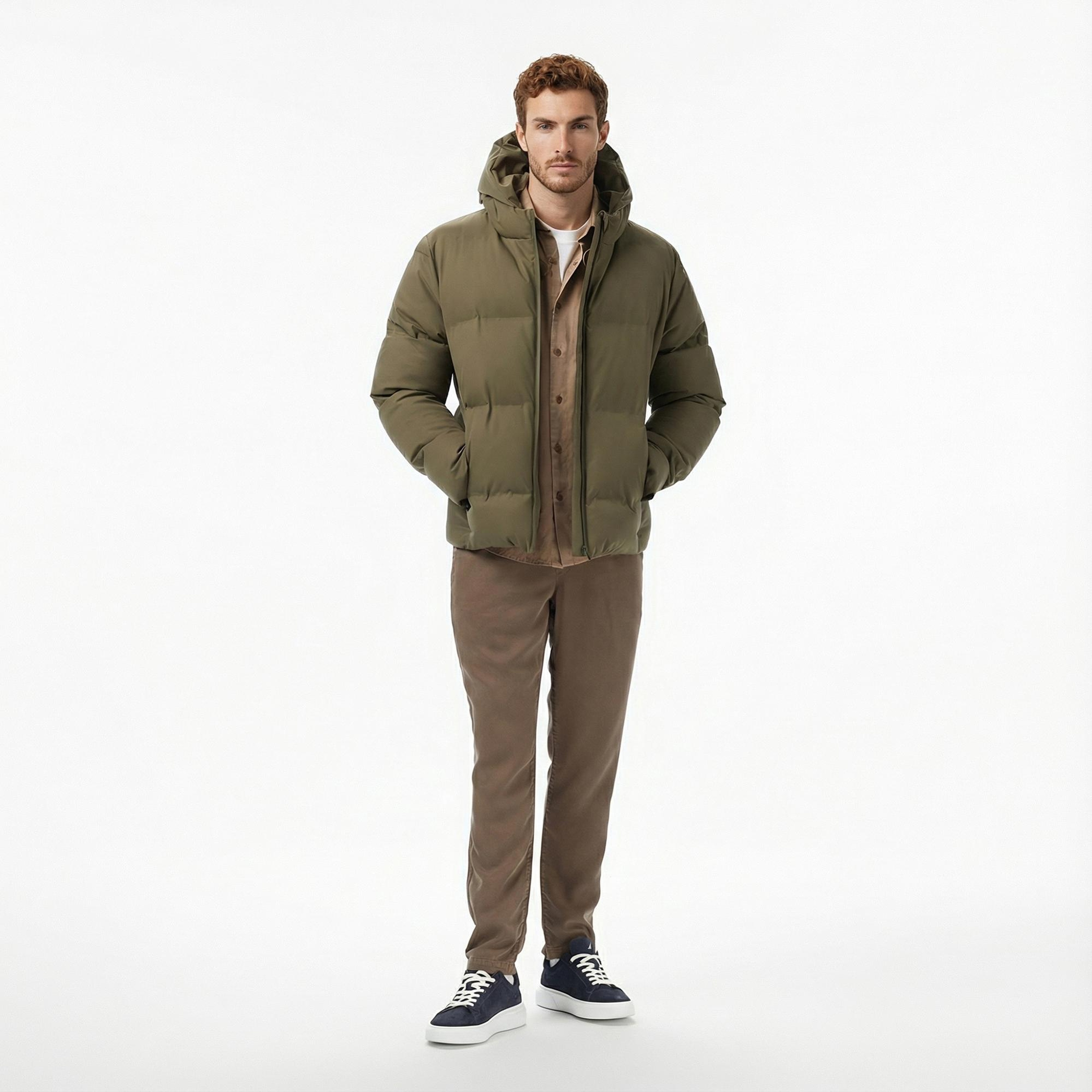 Nautica Erkek Yeşil Regular Fit Mont