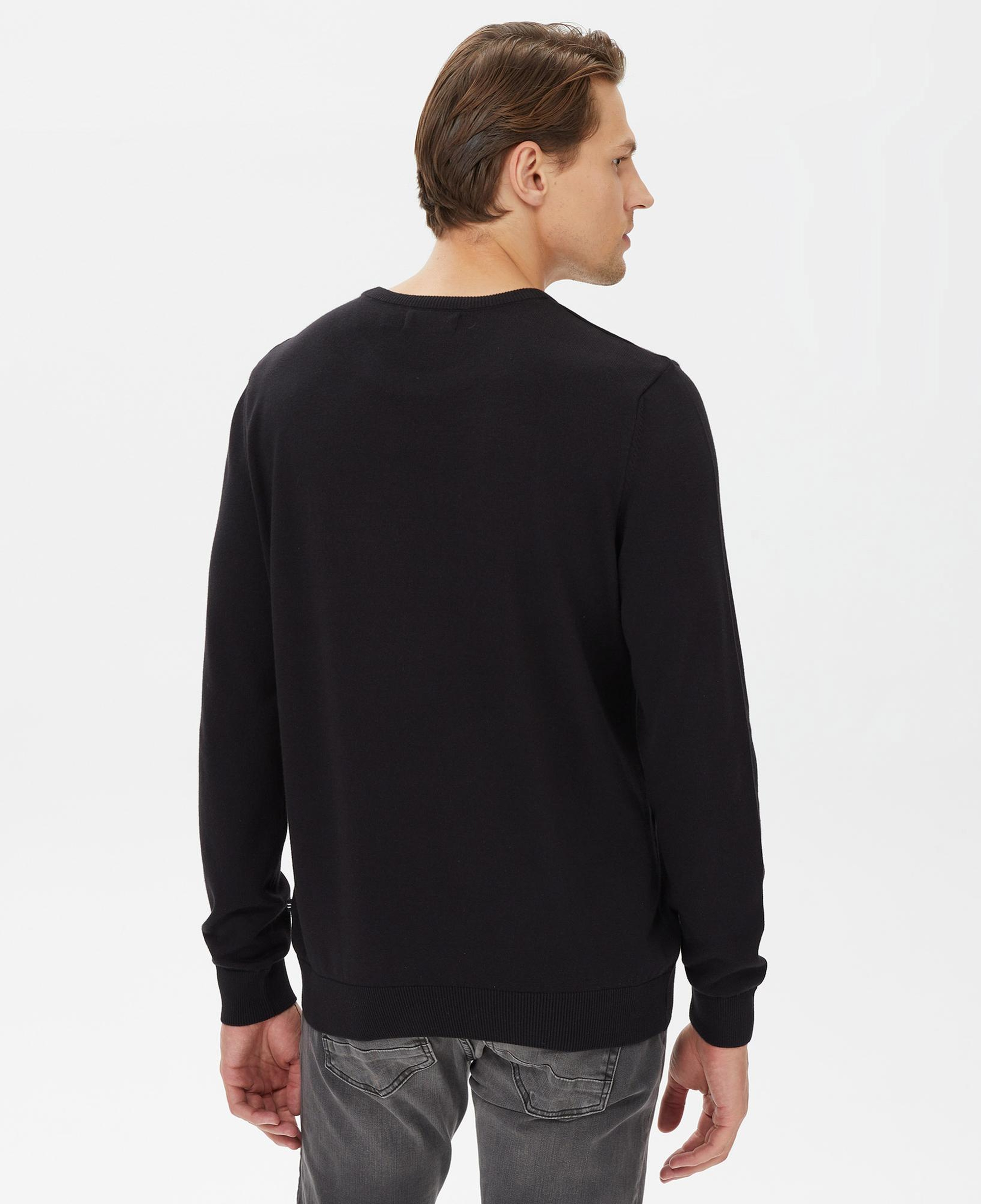 Nautica Erkek Siyah Standart Fit Kazak