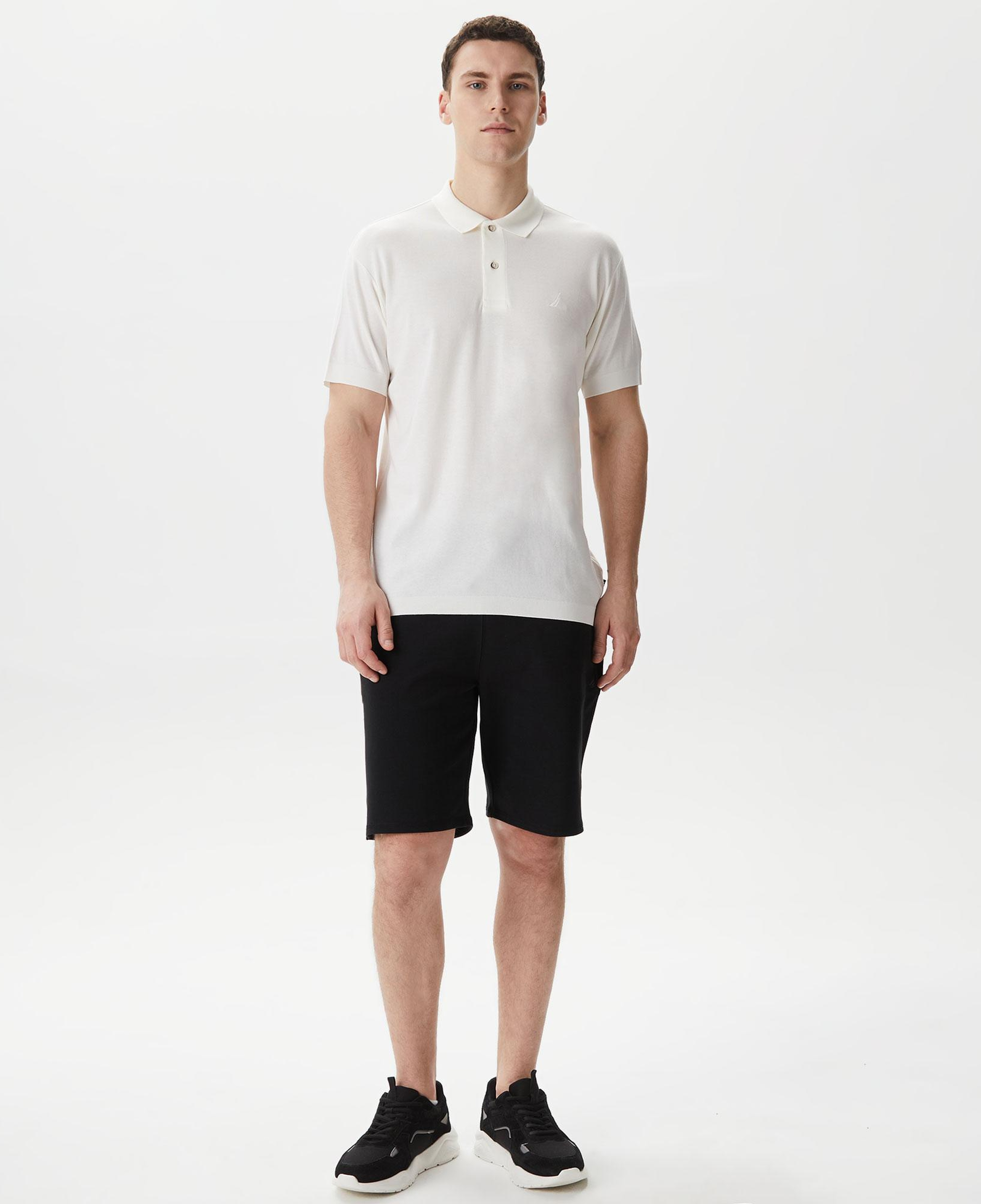 Nautica Erkek Kırık Beyaz Classic Fit Kısa Kollu Polo Yaka T-Shirt