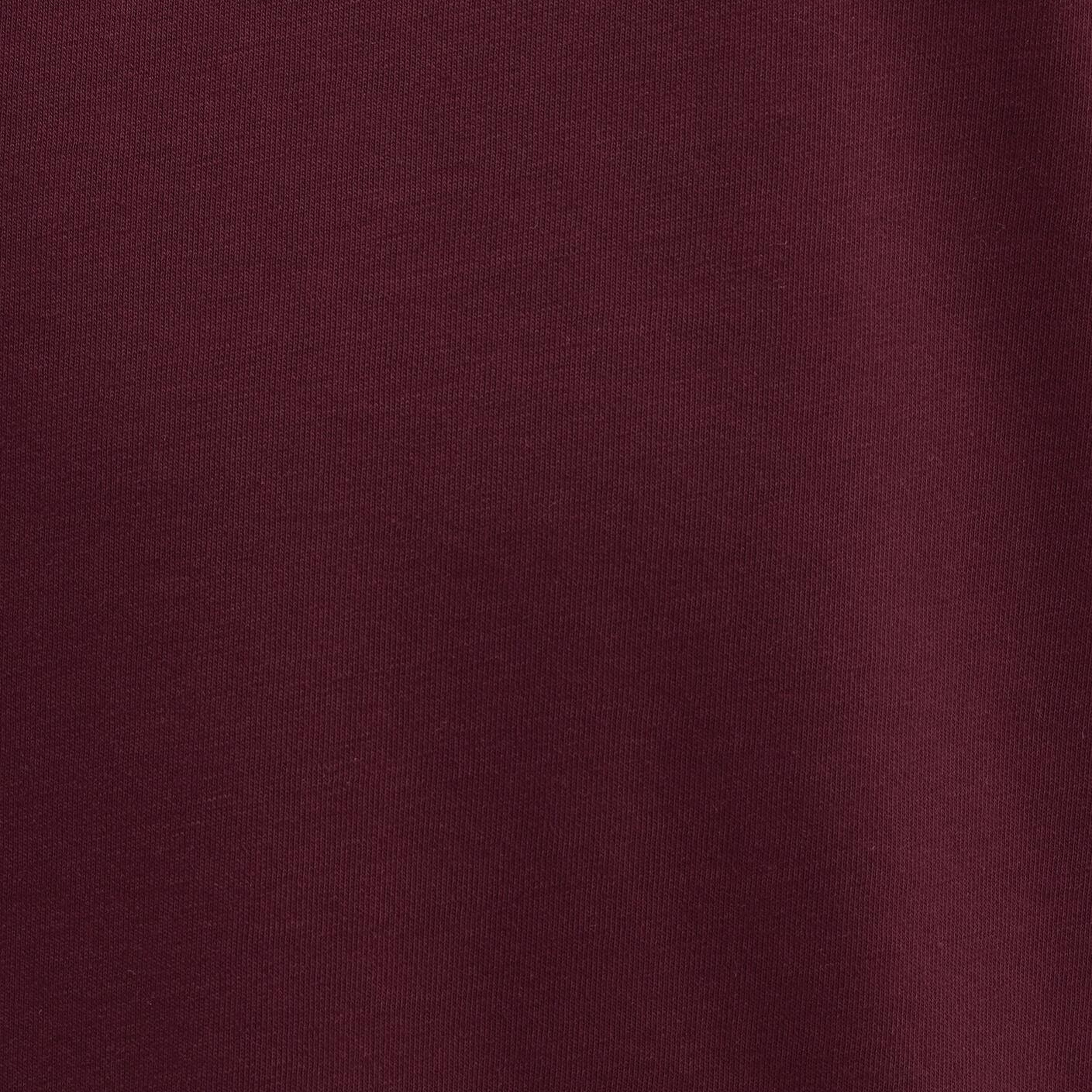 Mavi Etiket Detaylı Bordo Basic Tişört Loose Fit / Bol Rahat Kesim 0611824-70394