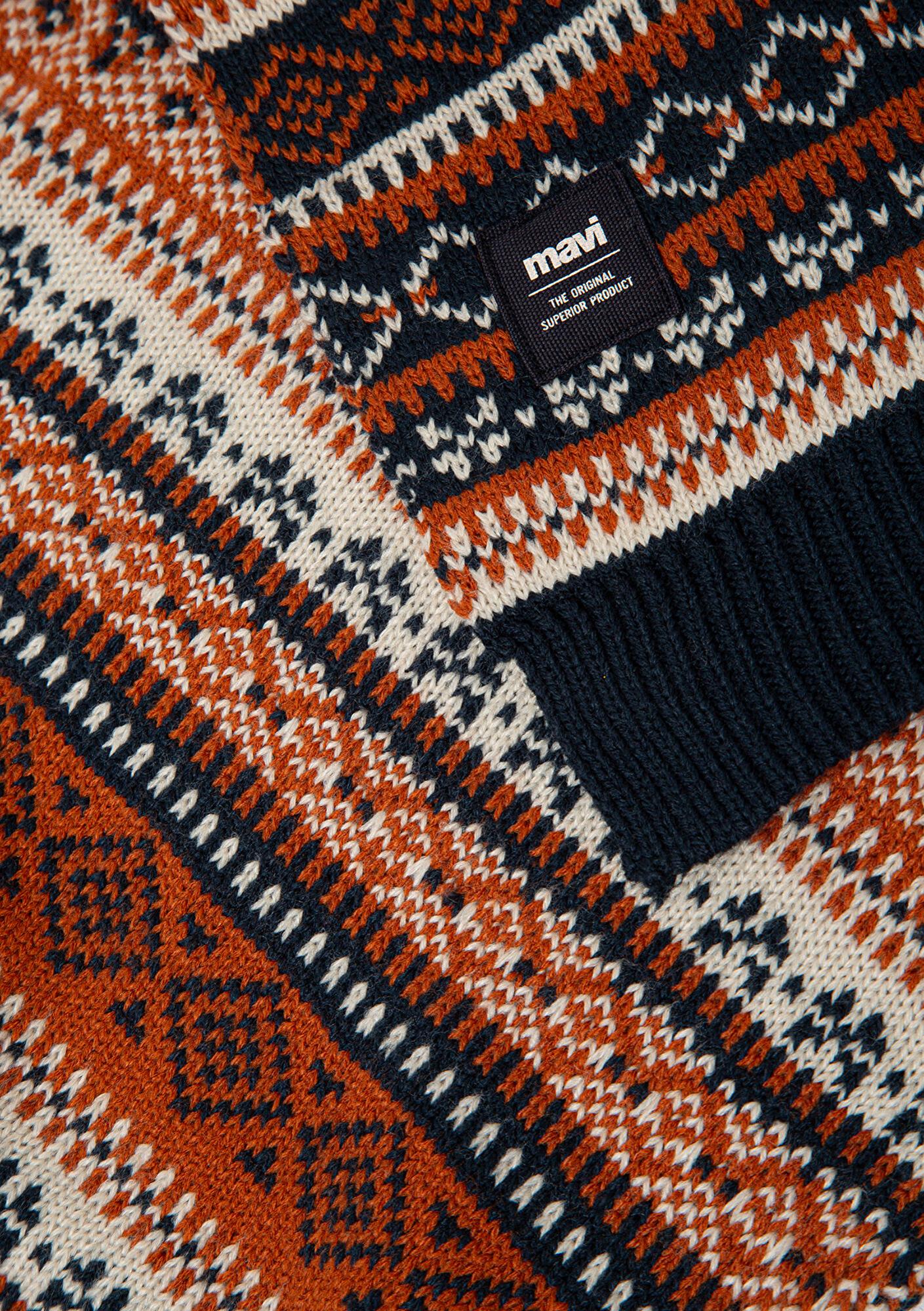 Mavi Desenli Atkı 0912026-32579