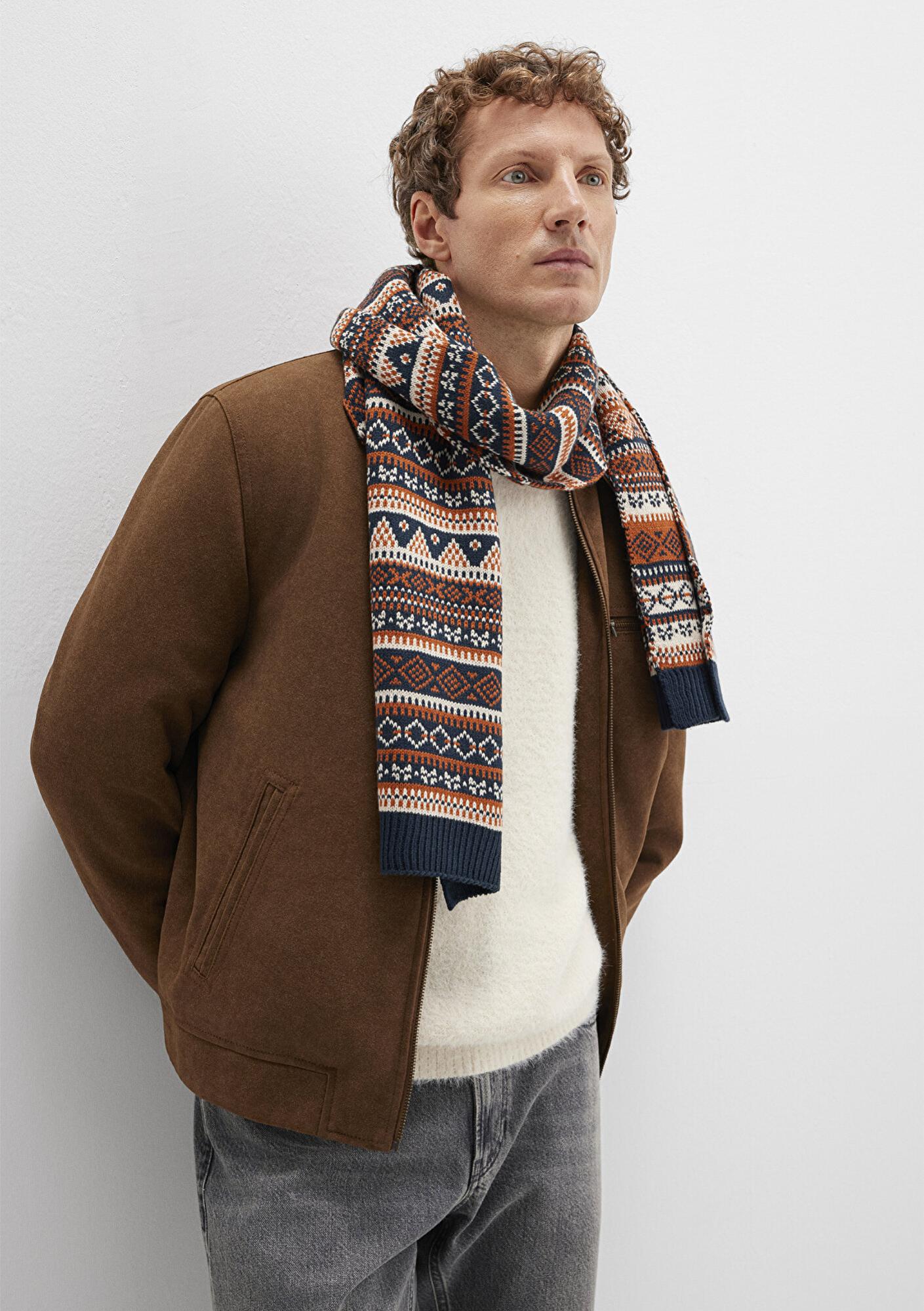 Mavi Desenli Atkı 0912026-32579